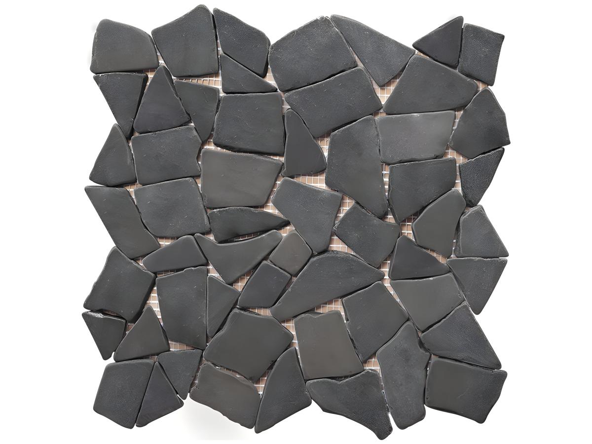 Mosaico de chão e parede MOLI em mármore natural - Cinza - Pack de 1 m² ...