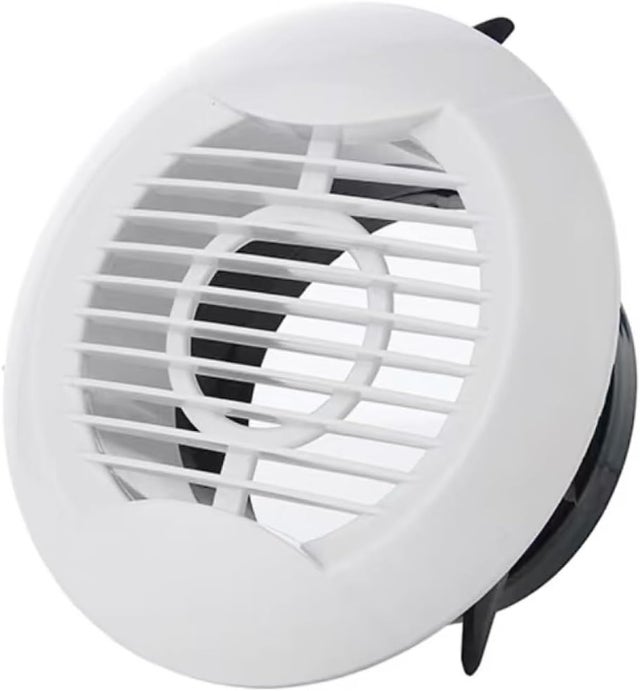 Okrągła kratka wentylacyjna ABS ze zintegrowaną moskitierą do łazienki, biura i kuchni (nowa prosta krawędź 100 mm)