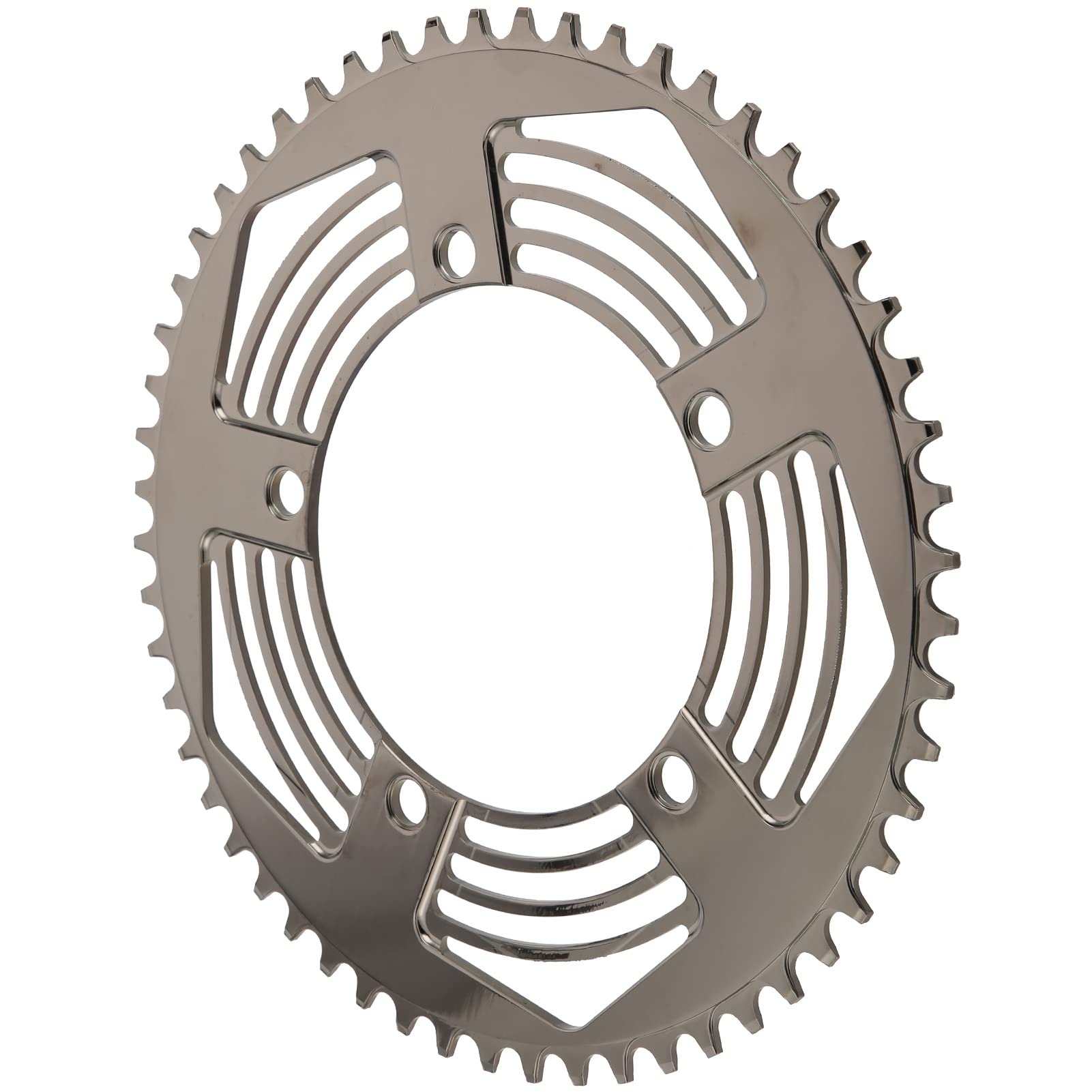 Plateau De Vélo Mono 130BCD 50 à 58 Dents - Manivelle Alu Noire Pour Route Et VTT, Remplacement Costaud Et Léger