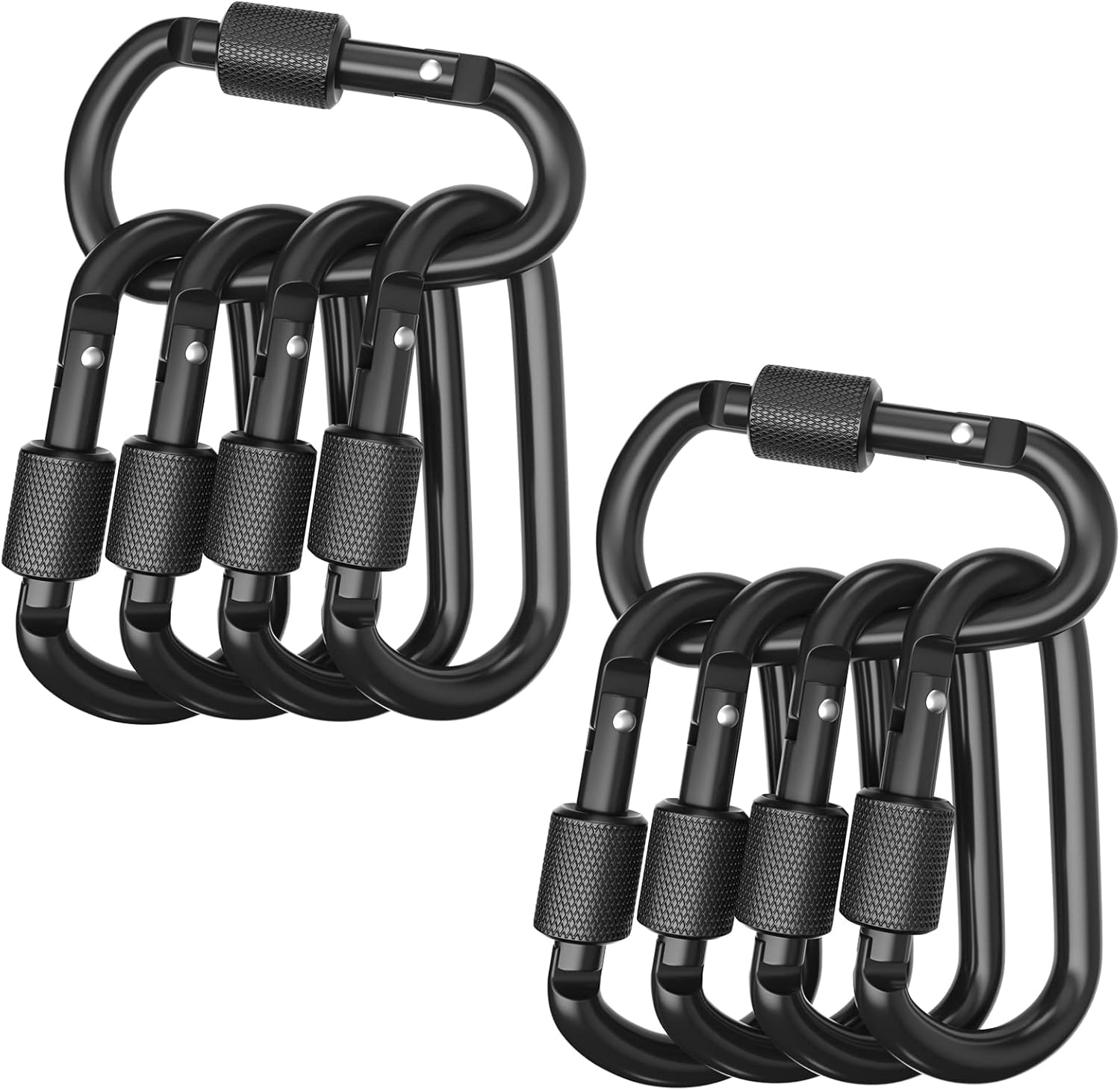 Moschettone Acciaio 10 Pezzi Moschettoni Piccoli In Acciaio Inossidabile - Gancio Rimovibile 70mm Per Chiavi, Zaino, Campeggio, Escursionismo Moschettoni Piccoli Acciaio Inox