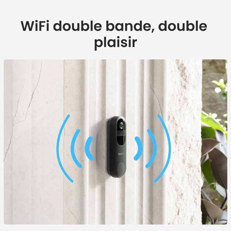 Sonnette Vidéo Batterie caméra 2K 4MP avec Chime, Détection Intelligente, 2,4/5GHz WiFi, Vision Nocturne, Reolink - 5
