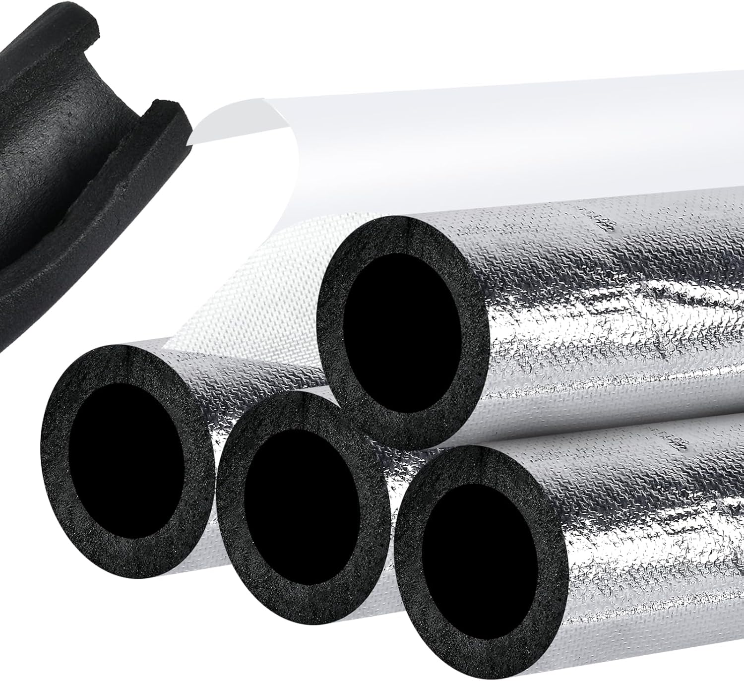 Wata izolacyjna do rur, średnica wewnętrzna 165 mm * grubość ścianki 30 mm, 1 m, na 4 rury wodne, zagęszczony materiał izolacyjny przeciwzamarzaniowy.