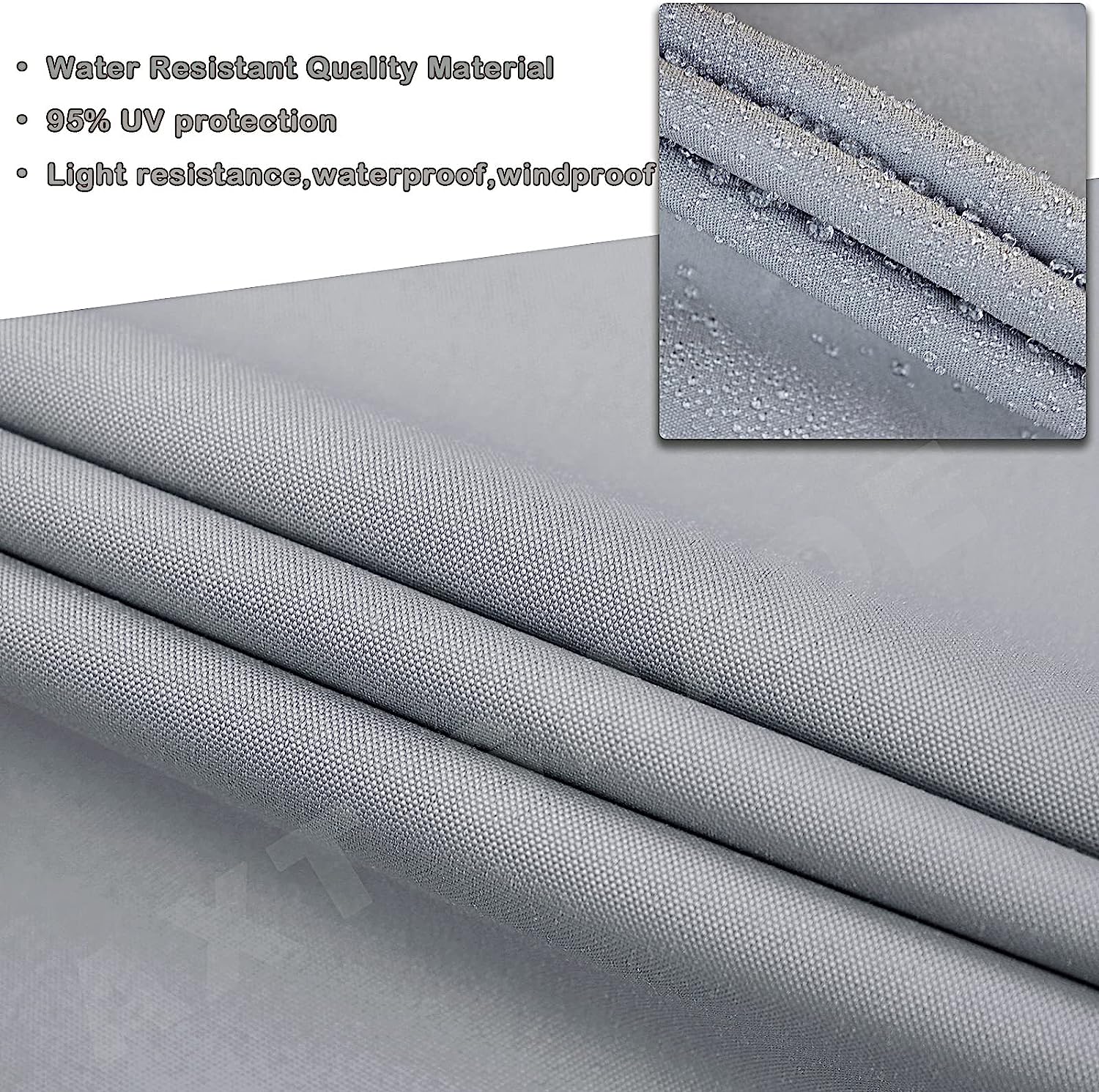Voile d'ombrage imperméable triangulaire 4x4x5,65m Protection Rayons UV pour Extérieur Terrasse Patio Jardin-Gris - 3