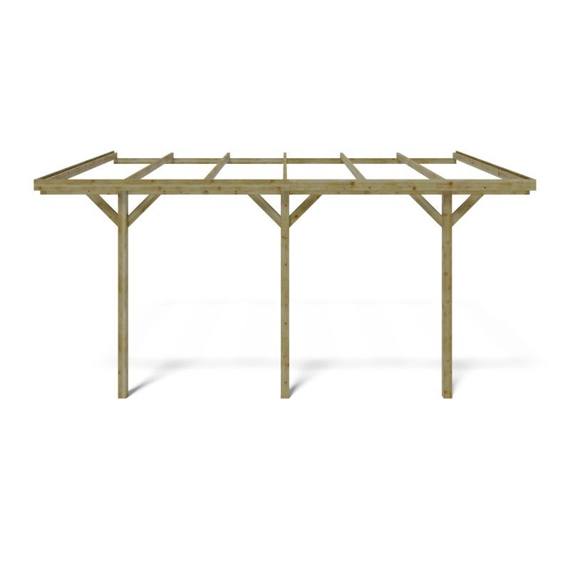 Carport, abri de voiture 3x5.24 m - 15 m2 - adossé&nbsp; - CAR6 - ALTANKA - 8