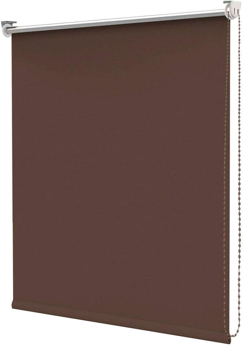Estor enrollable cortina para puerta ventana hogar oficina pared techo marròn 200x180cm