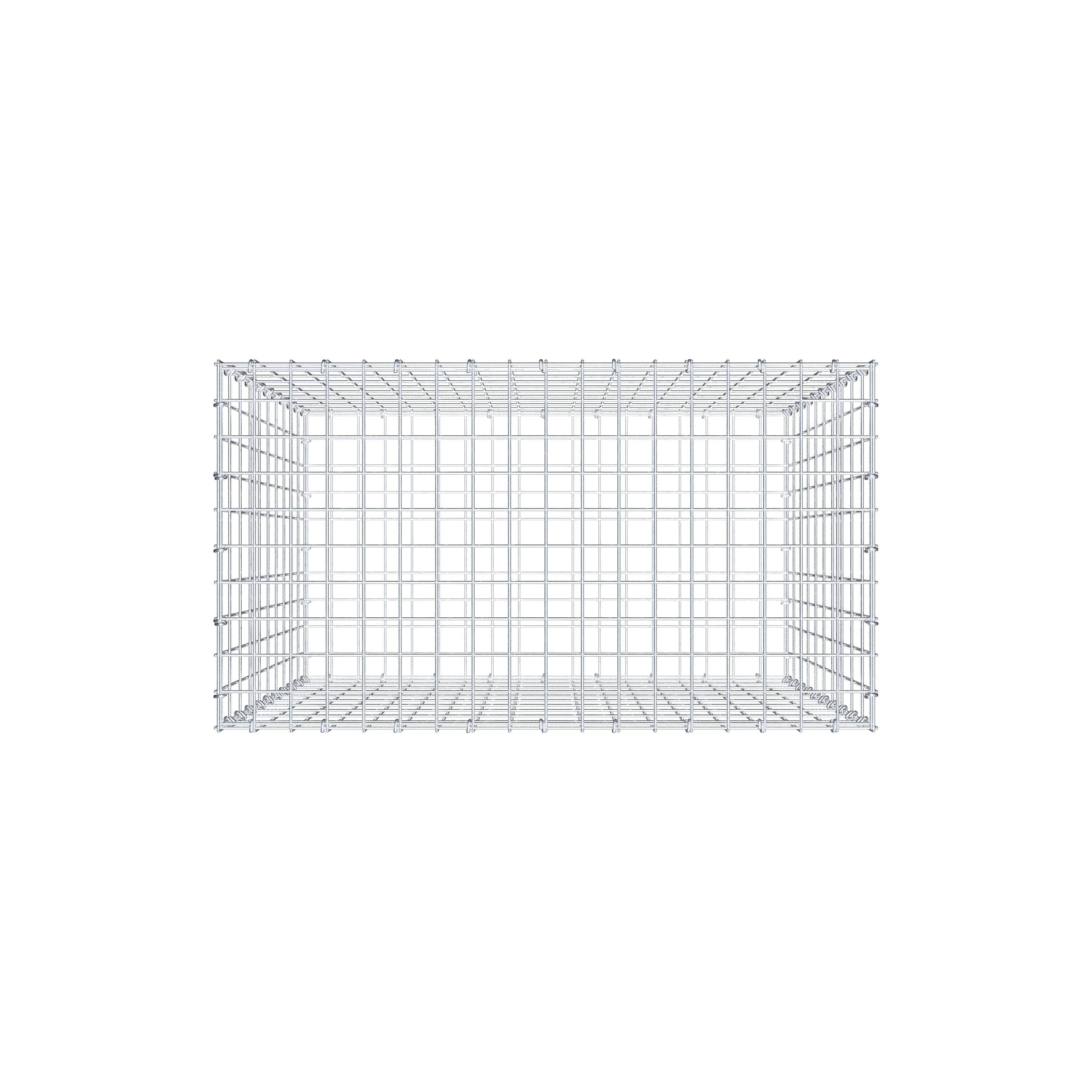 Gavión de acero galvanizado 100x90x50cm (LxAxP), malla 5 x 10cm, Anillo en C, jaula metálica para muro o jardín - 8