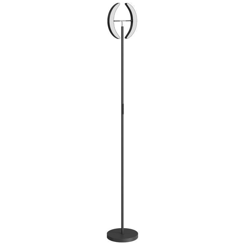 Lampă 30 30 188 cm, negru, plastic, 3100 lm, telecomandă, pentru living și dormitor, iluminat decorativ stabil cu umbră îngrijită