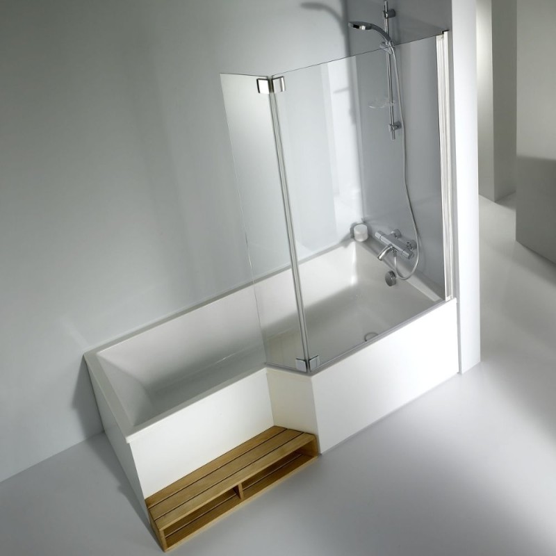 Baignoire bain douche 170 x 90 cm JACOB DELAFON Neo blanc brillant droite - 9