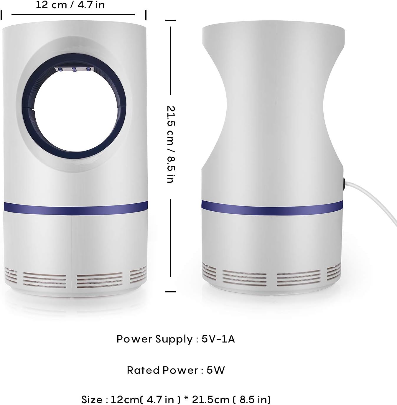 Lampe anti-moustique USB, lampe piège à moustiques, lampe anti-moustique ultraviolette 5W, pas de bruit, pas de rayonnement. - 3