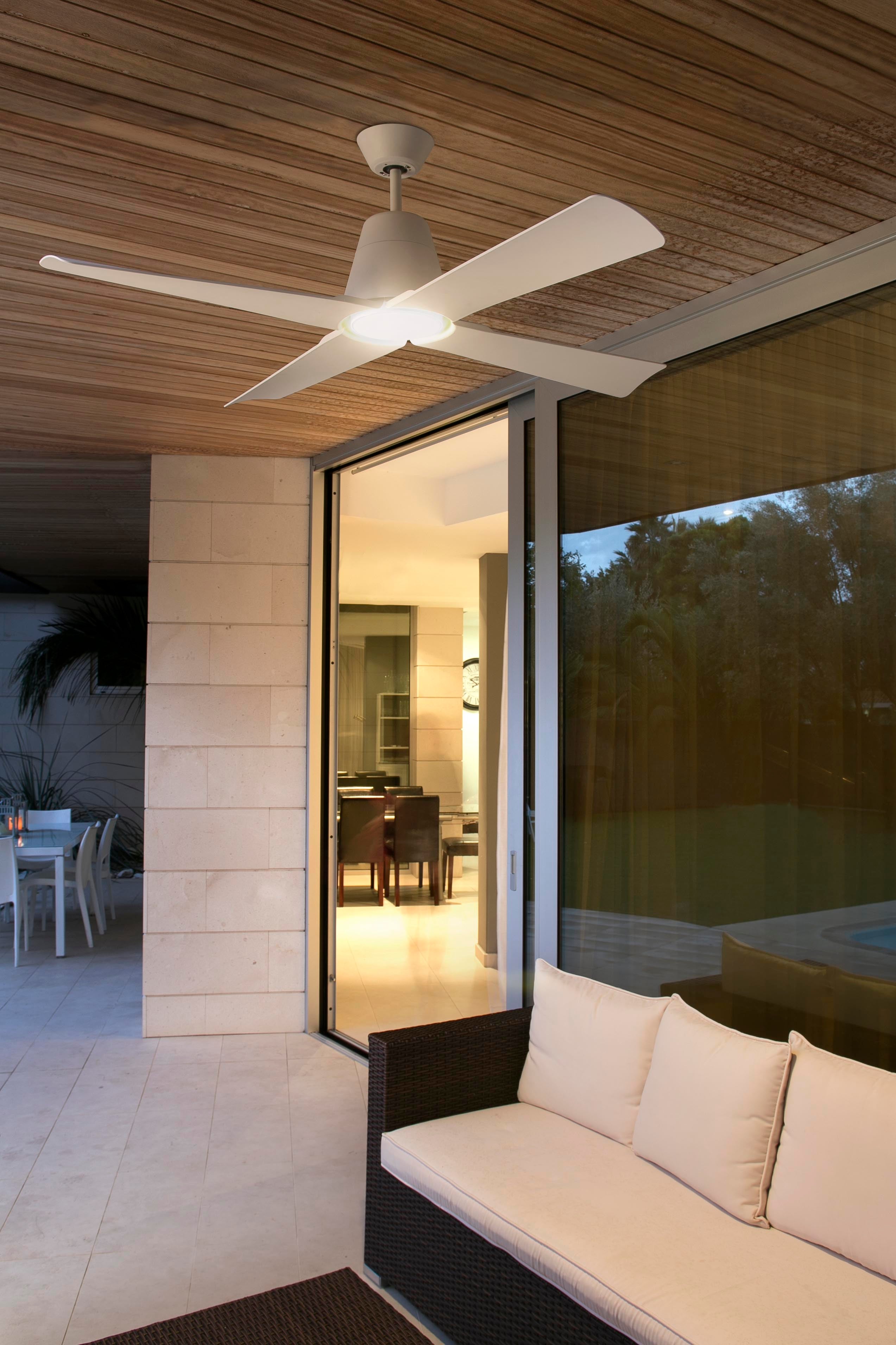 Ventilatore da soffitto esterno Typhoon DC Bianco LED - 3