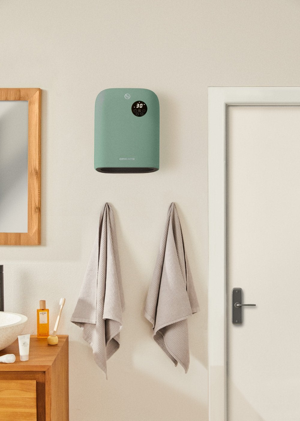 CREATE Riscaldatore Ceramico WiFi 2000W - Termoconvettore Da Parete/Pavimento Con App, Per Stanze Fino 20m² - Foto 5