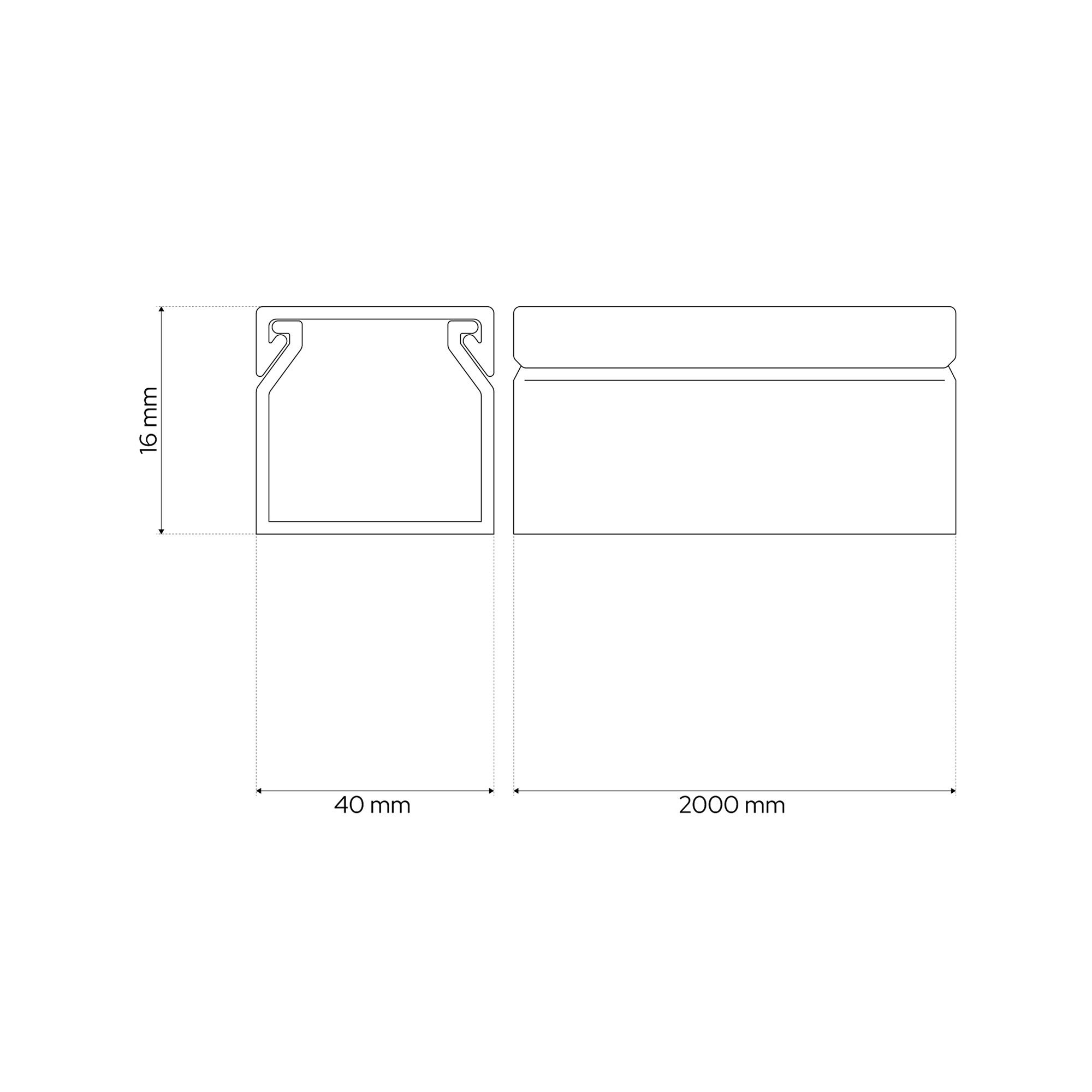 Korytko elektroinstalacyjne 40/16 2m Kanał kablowy Biały EDO Technic - 4