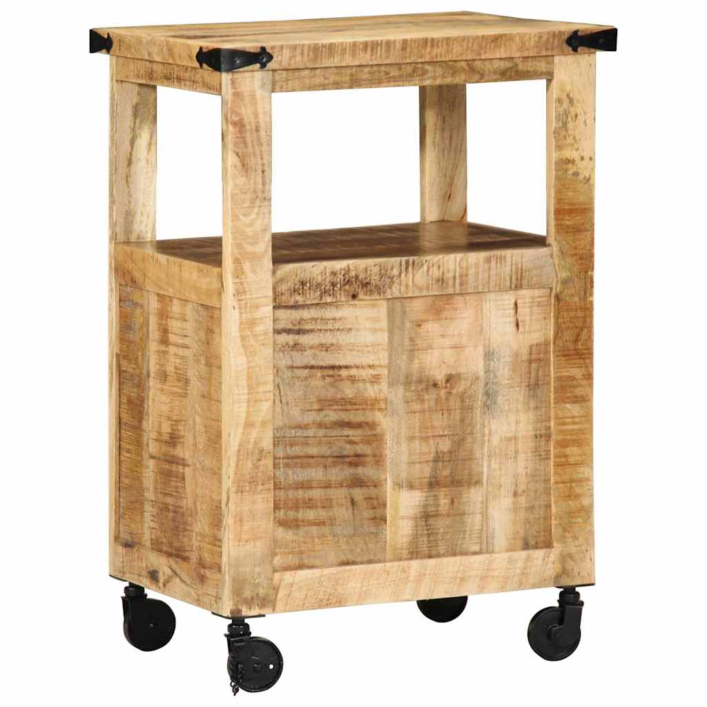 Chariot de cuisine Marron 55 x 40 x 80 cm Bois de mangue massif vidaXL - 6