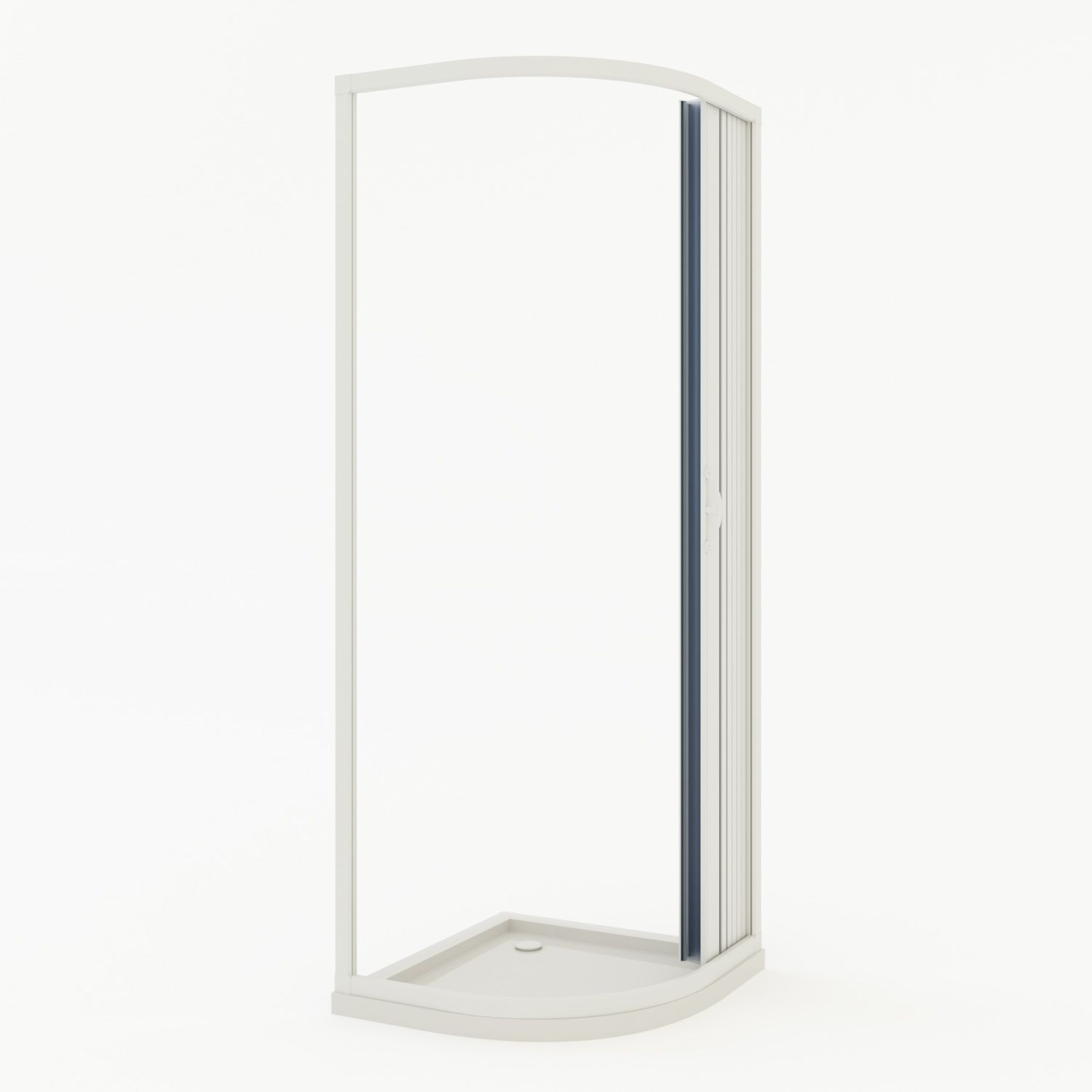 Mampara de ducha plegable semicircular 90x90 CM Semicircular de PVC mod. Loto con apertura Lateral - 6