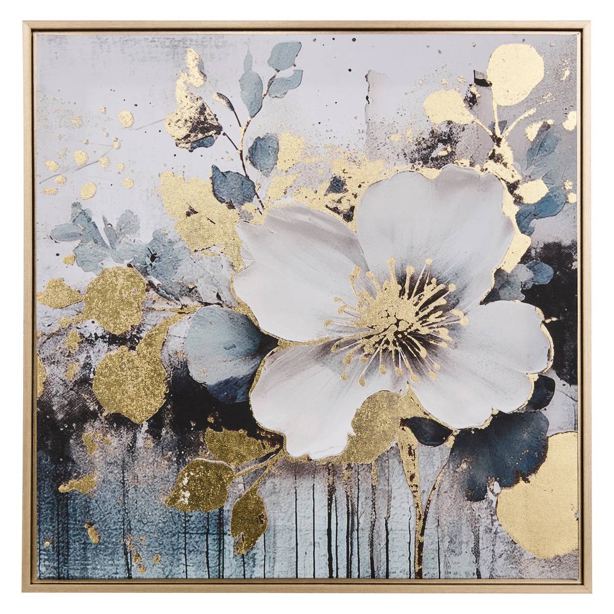 Toile Imprimée Encadrée Jiho Bleu 50x50cm Modèle B - Atmosphera Créateur d'intérieur - 2