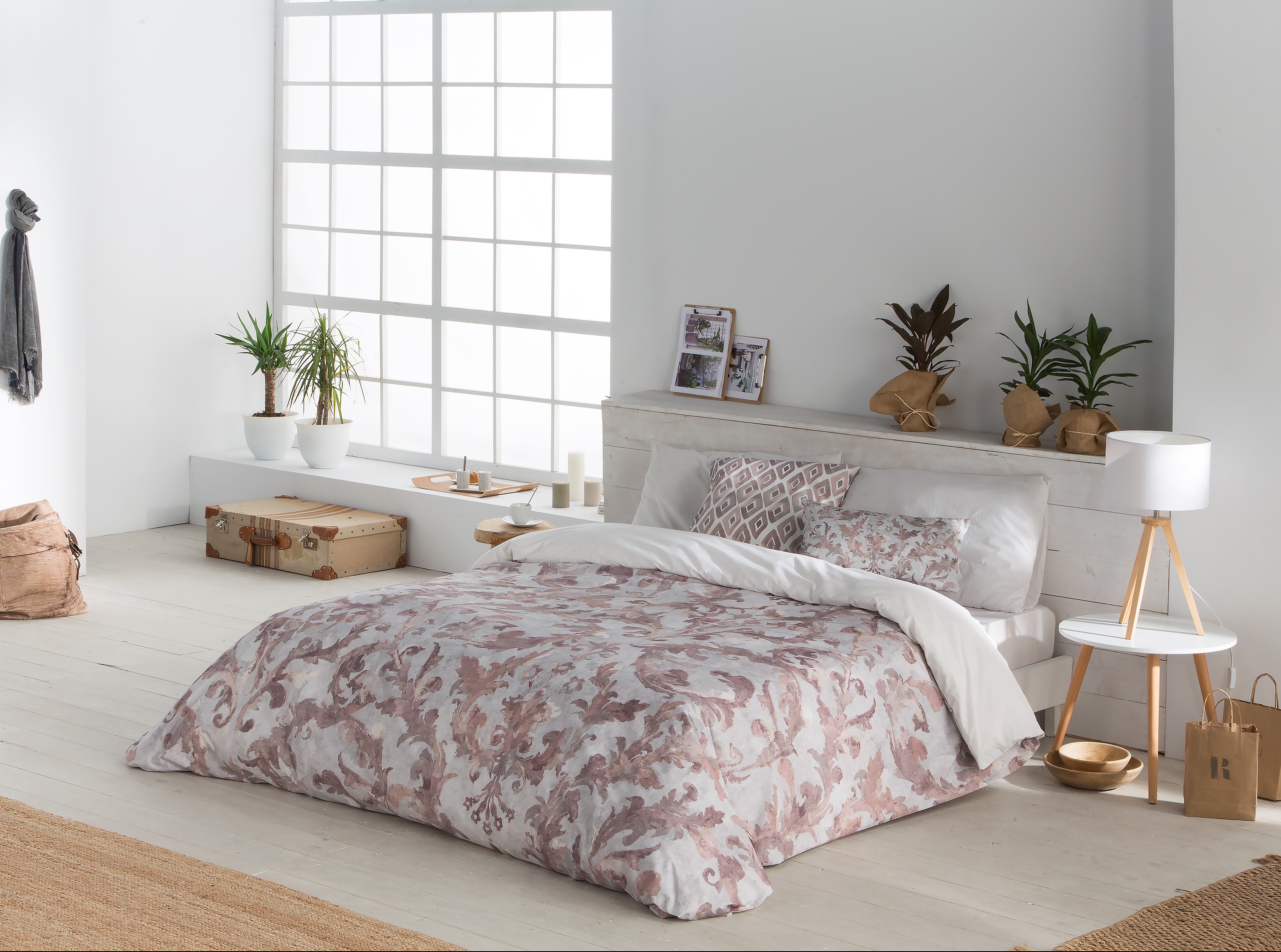 Funda nórdica cornelia cama 80 cm - 140x200 cm, algodón 200 hilos. cierre con botones.