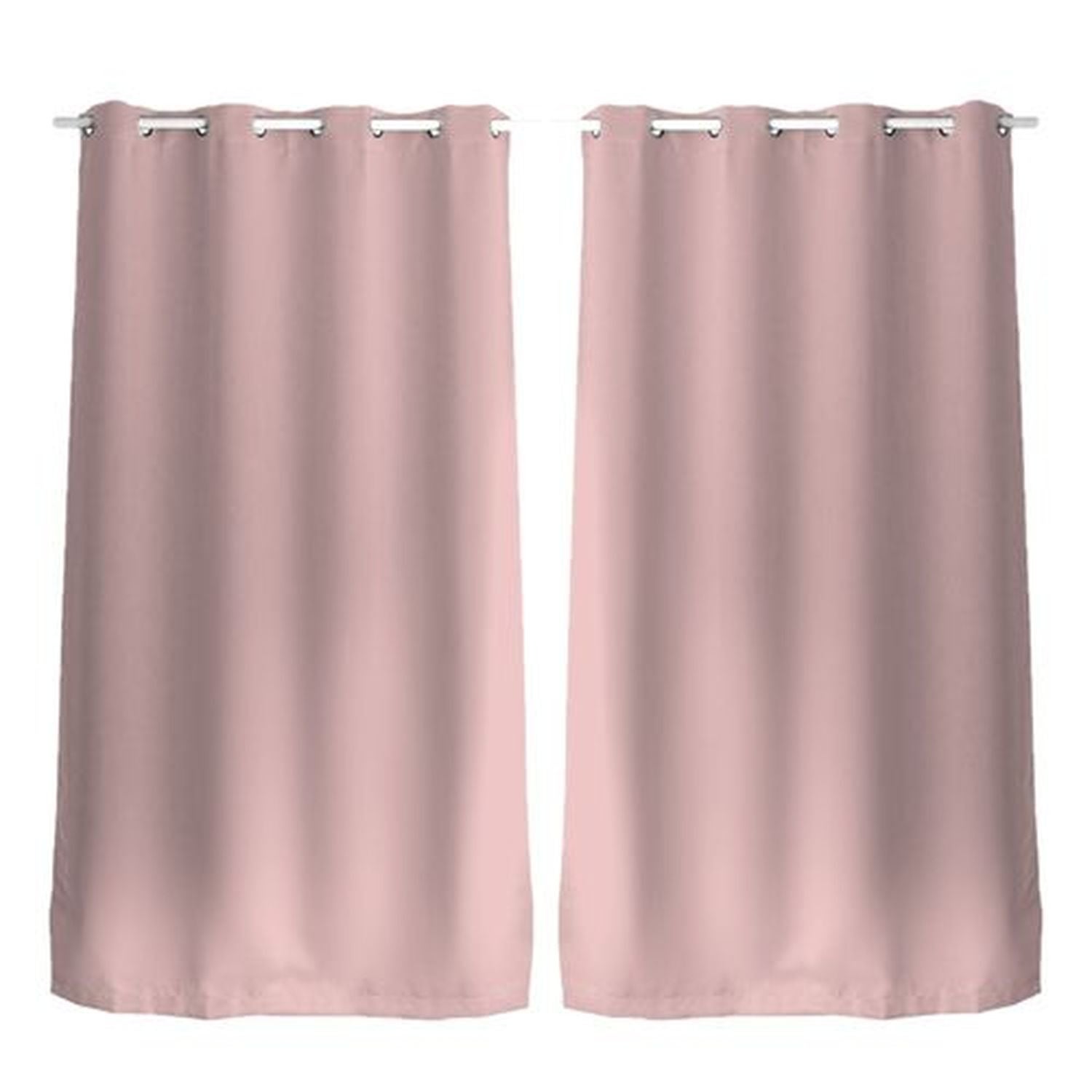 Lot de 2 rideaux 140 x 300 cm réglables double gaze de coton Vert d'eau | Leroy Merlin