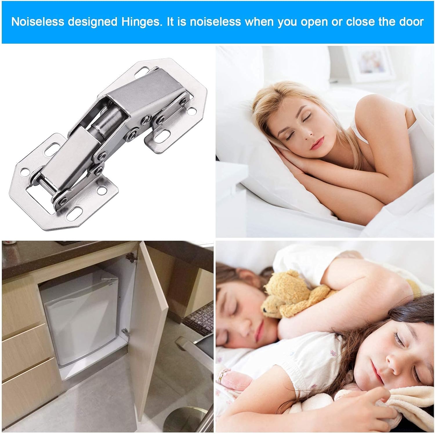 Zawiasy do drzwi szafy 90 stopni ze śrubami, zawiasy z cichym domykiem, ukryte zawiasy do szafy, zawiasy do garderoby, zawias - 3