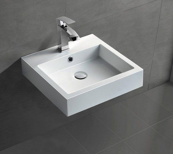 Lavabo Mural LACAVA 5212-00 – Porcelaine, Dessus De Toilette (Neuf)