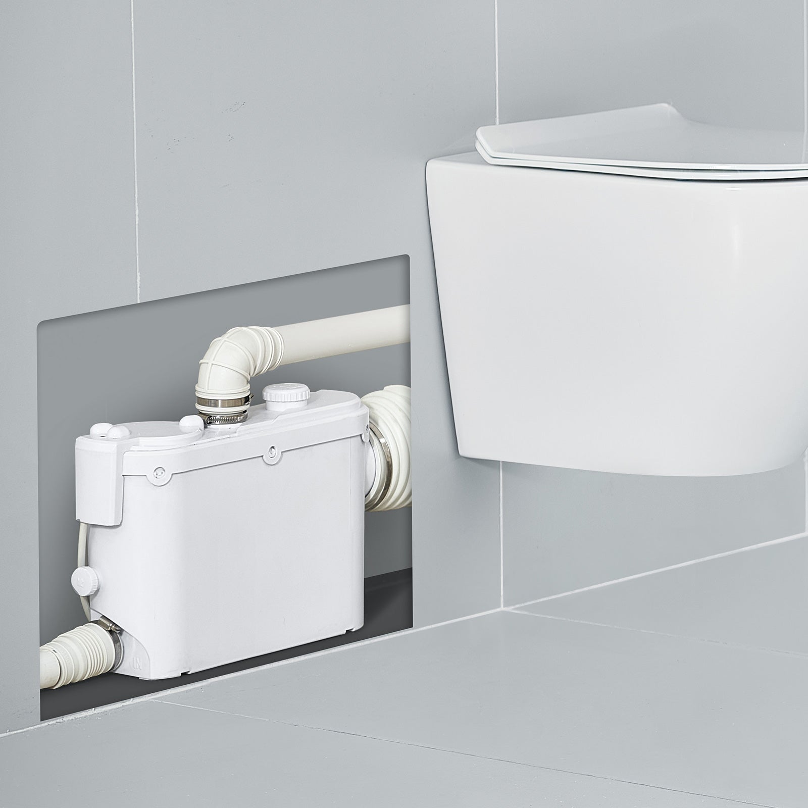 Pompe Macératrice VEVOR 500W, Pompe de Relevage 6600 L/h, Hauteur 8 m, 3 Entrées pour Toilette, Évier, Douche, Baignoire, Buanderie - 8