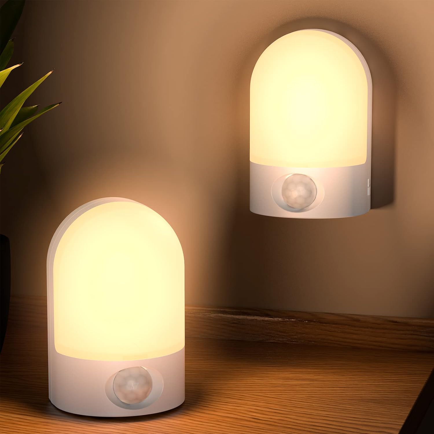 Luce Notturna LED A Sensore Crempuscolare (2 Pezzi) - Plug And Play Per Cameretta, Corridoio, Bagno
