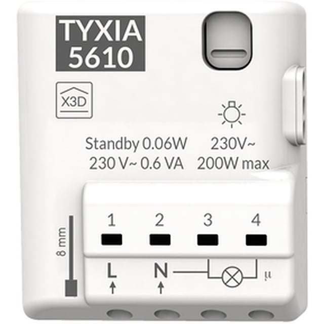 TYXIA 5610 récepteur radio 1 voie pour commande Marche/Arrêt d'éclairage