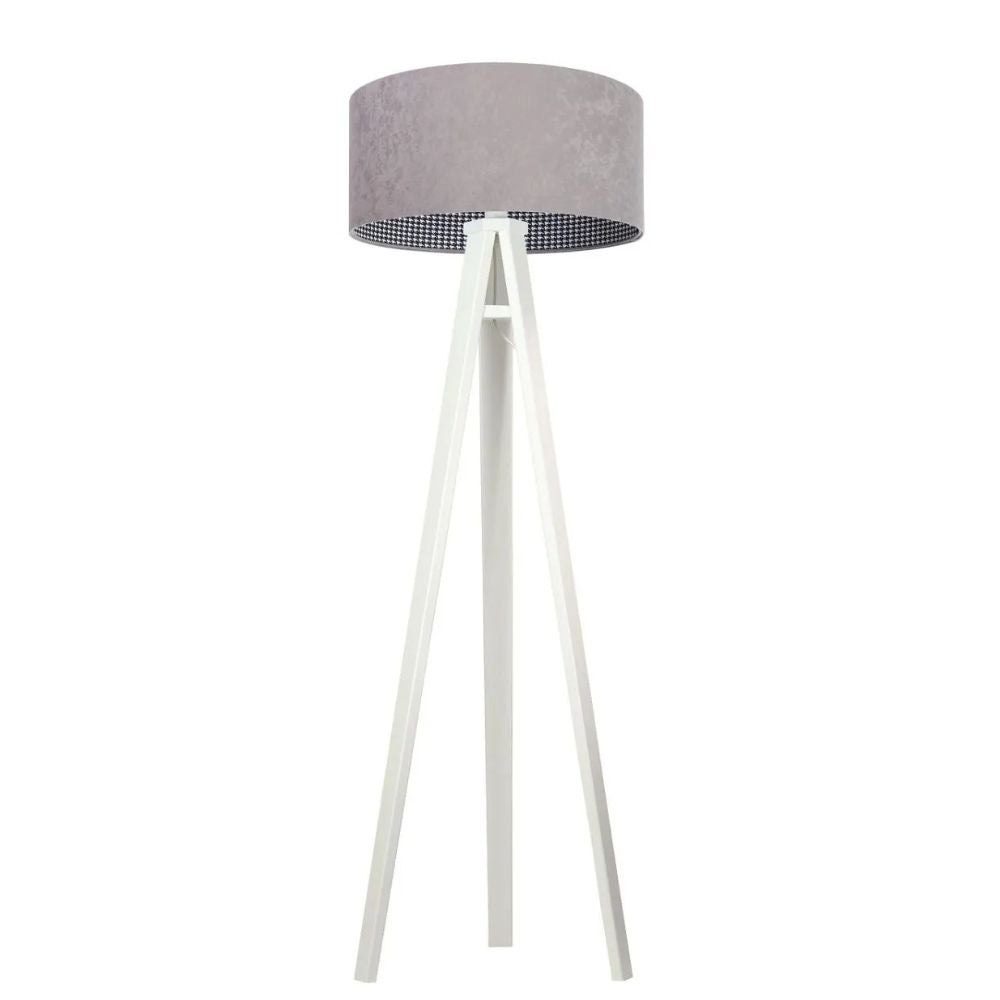 Lampa stojąca HOME 40 szara/biała