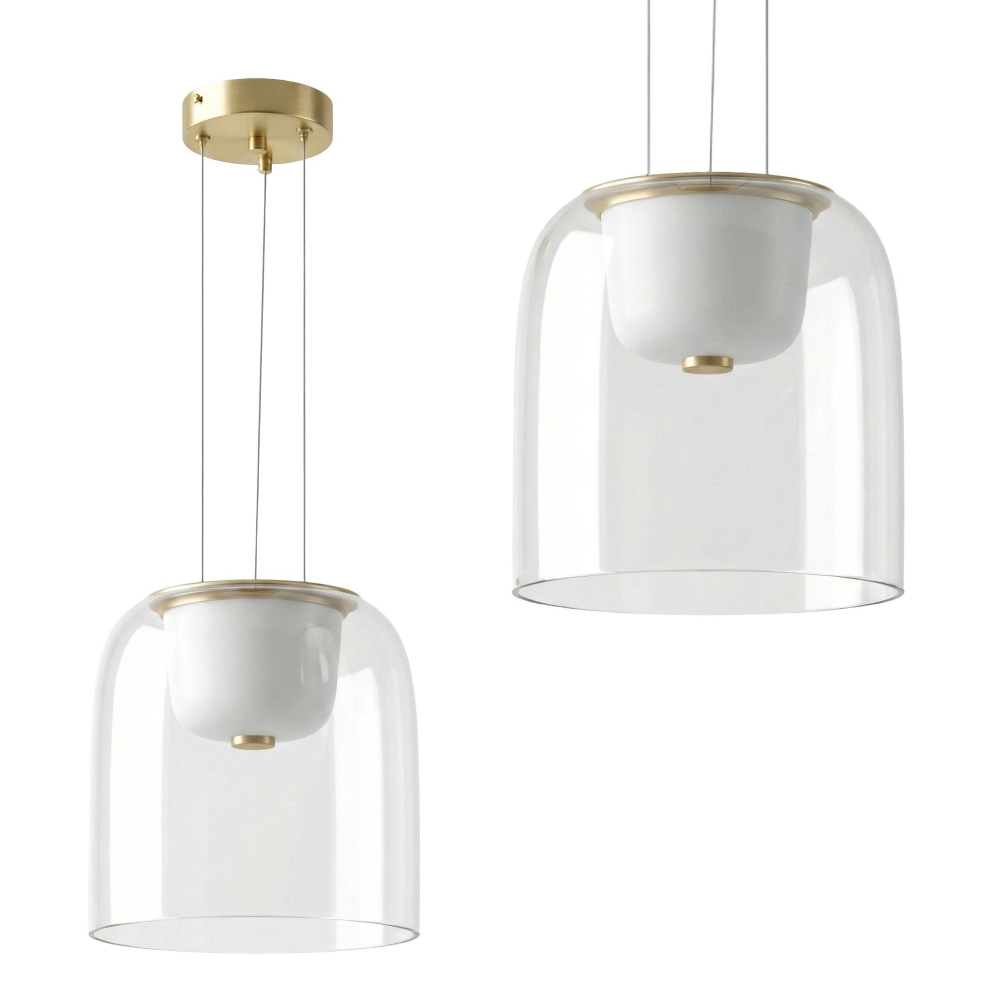 Lampa Sufitowa Wisząca Toolight App1689-1Pc A Złoty Led