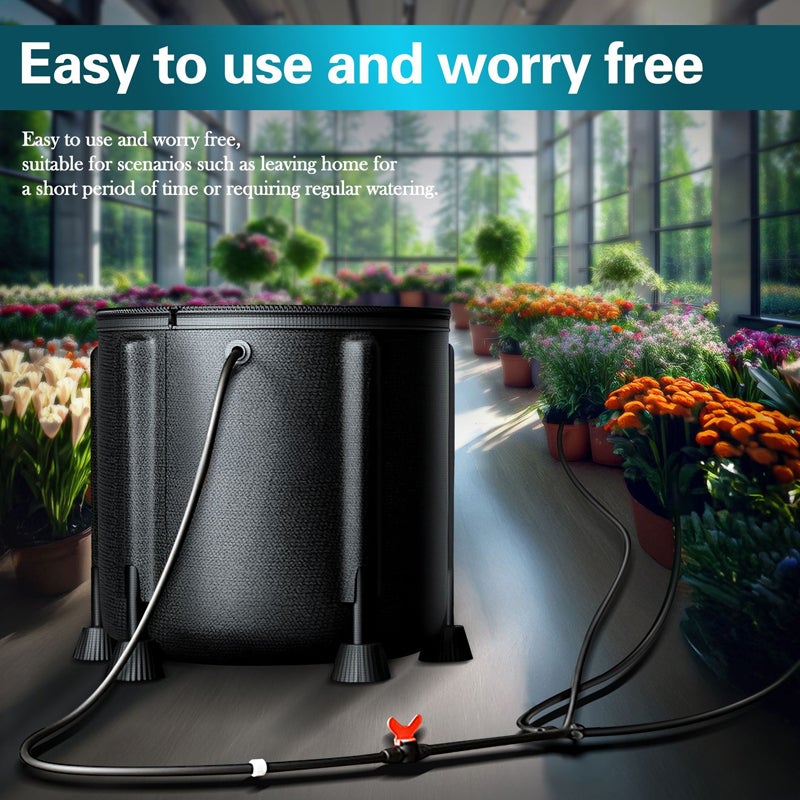 Kit d’Irrigation Goutte à Goutte Automatique avec Sprinkler+Récupérateur Eau Pluie 30L & Pompe 15W - Réservoir Stockage Extérieur pour Jardin Ménager - 8