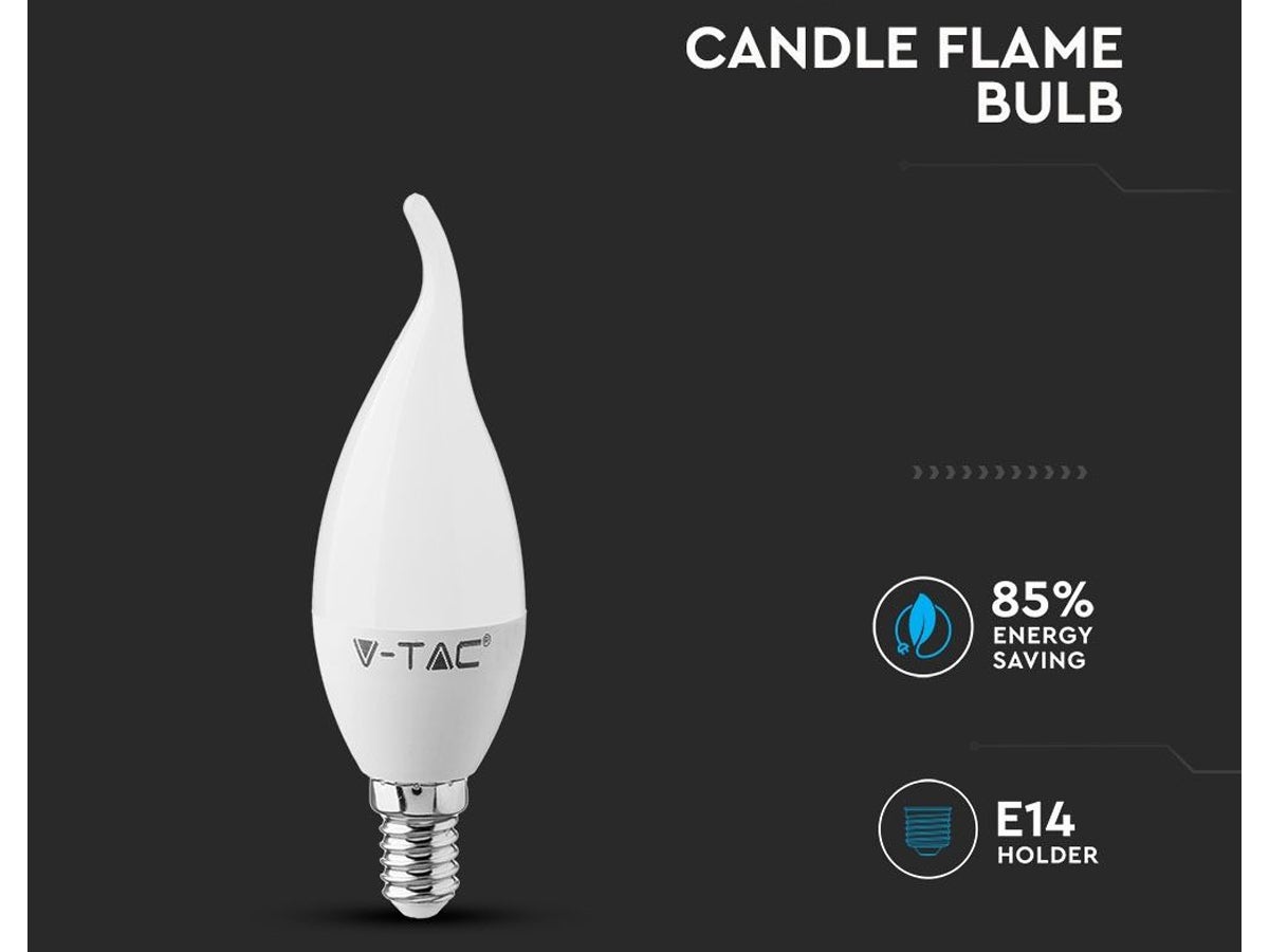 Lampadina LED SAMSUNG 5,5W E14 a fiamma di candela VT-258 - 6400K - 8
