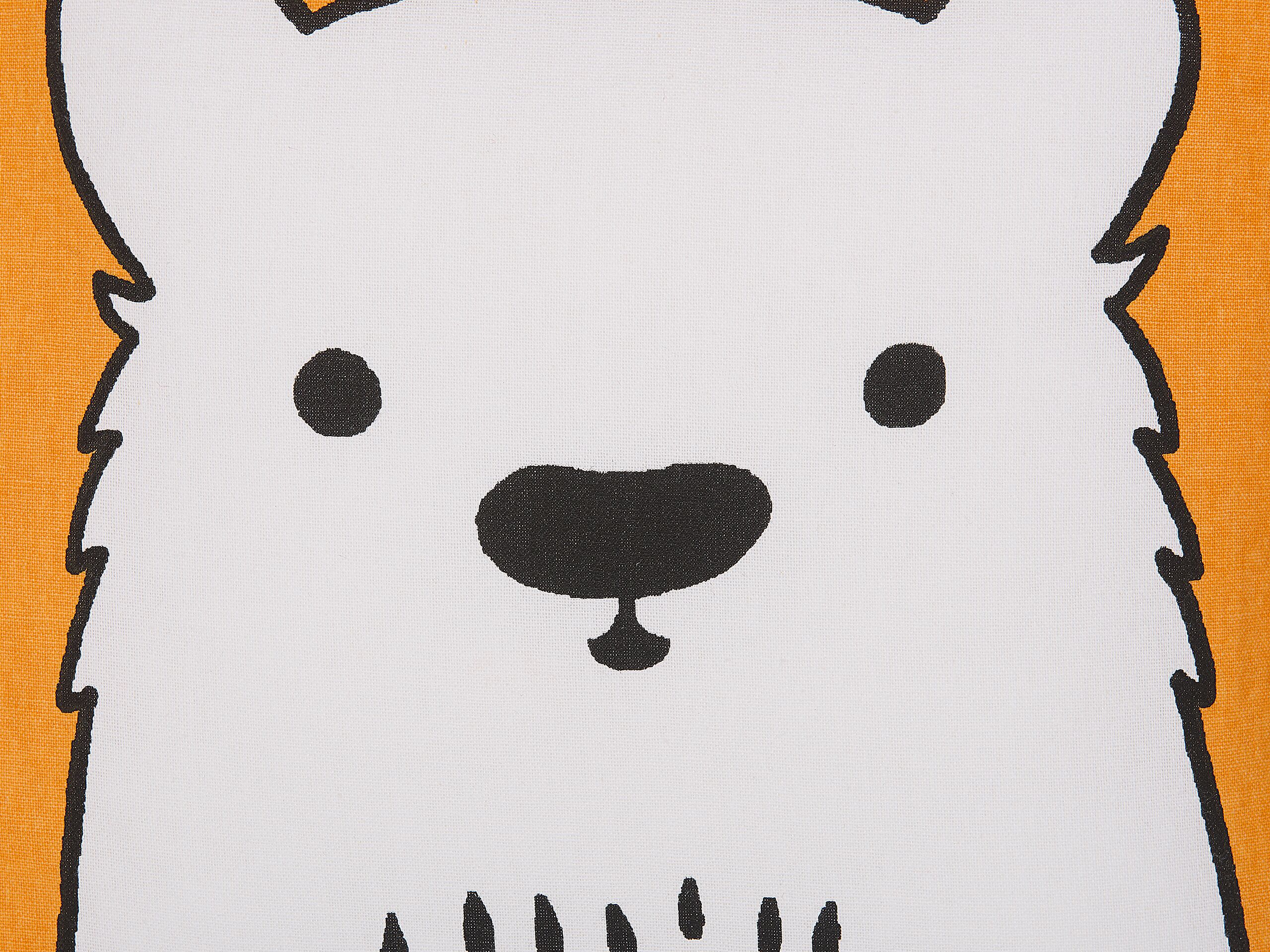 Set di 2 cuscini con stampa di orso 45 x 45 cm arancione WARANASI - 5