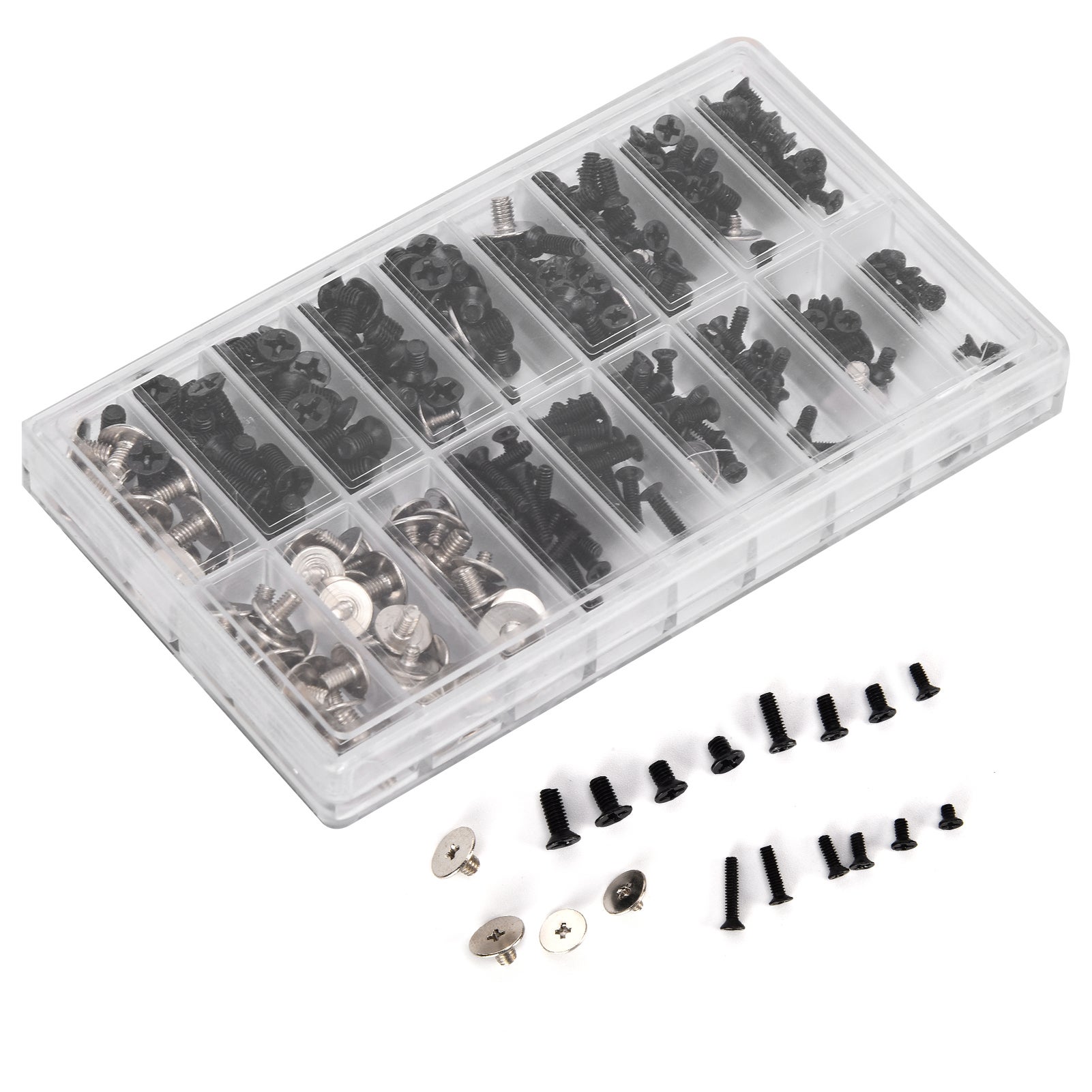 Kit 360 vis PC alliage acier M2‑M3 cruciforme, assortiment maintenance informatique - 5