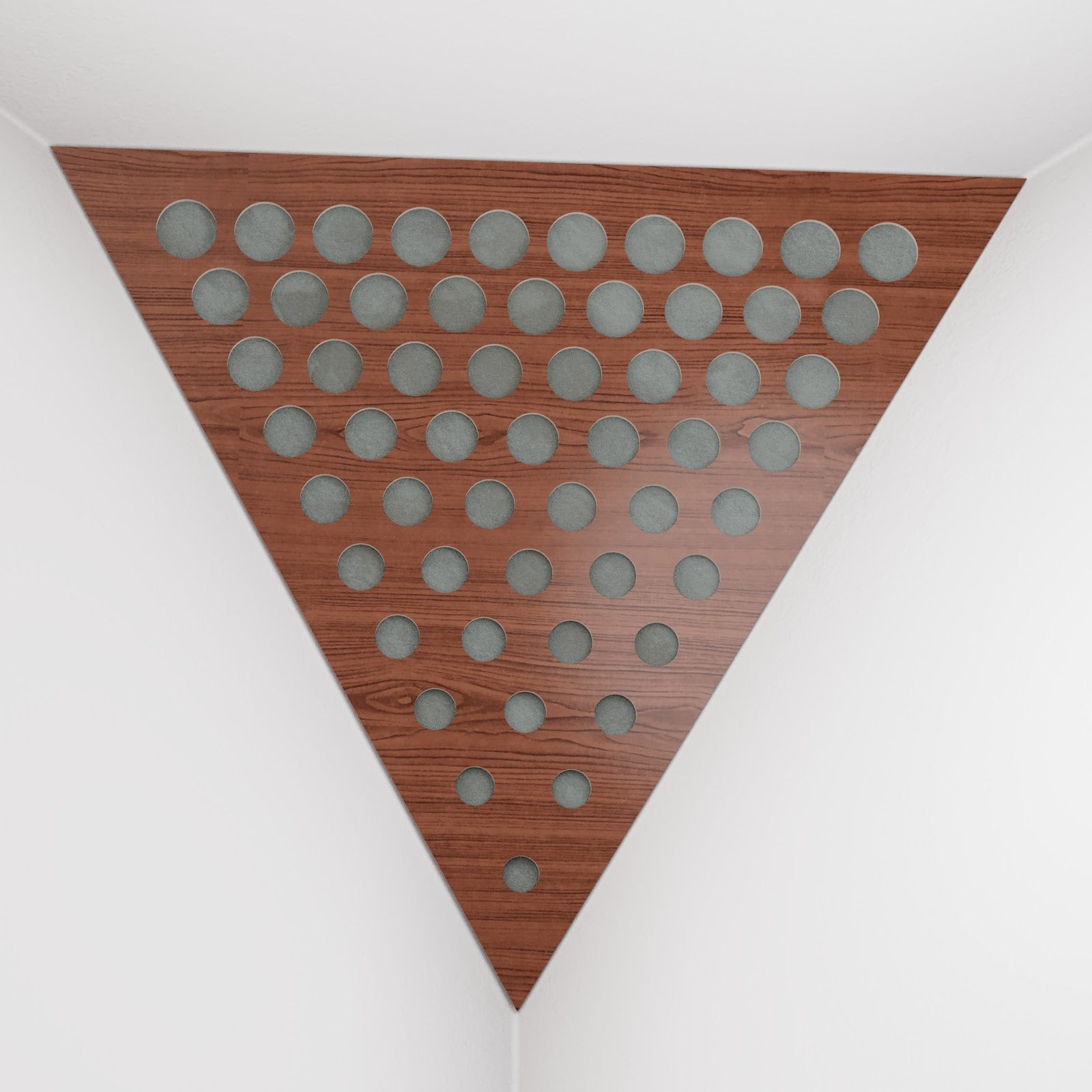 TRICUB-WILDS Lot 2 Pièges à Basses Triangulaires – Plaque HDF Perforée Chêne, Absorption & Diffusion, Studio & Home Cinéma