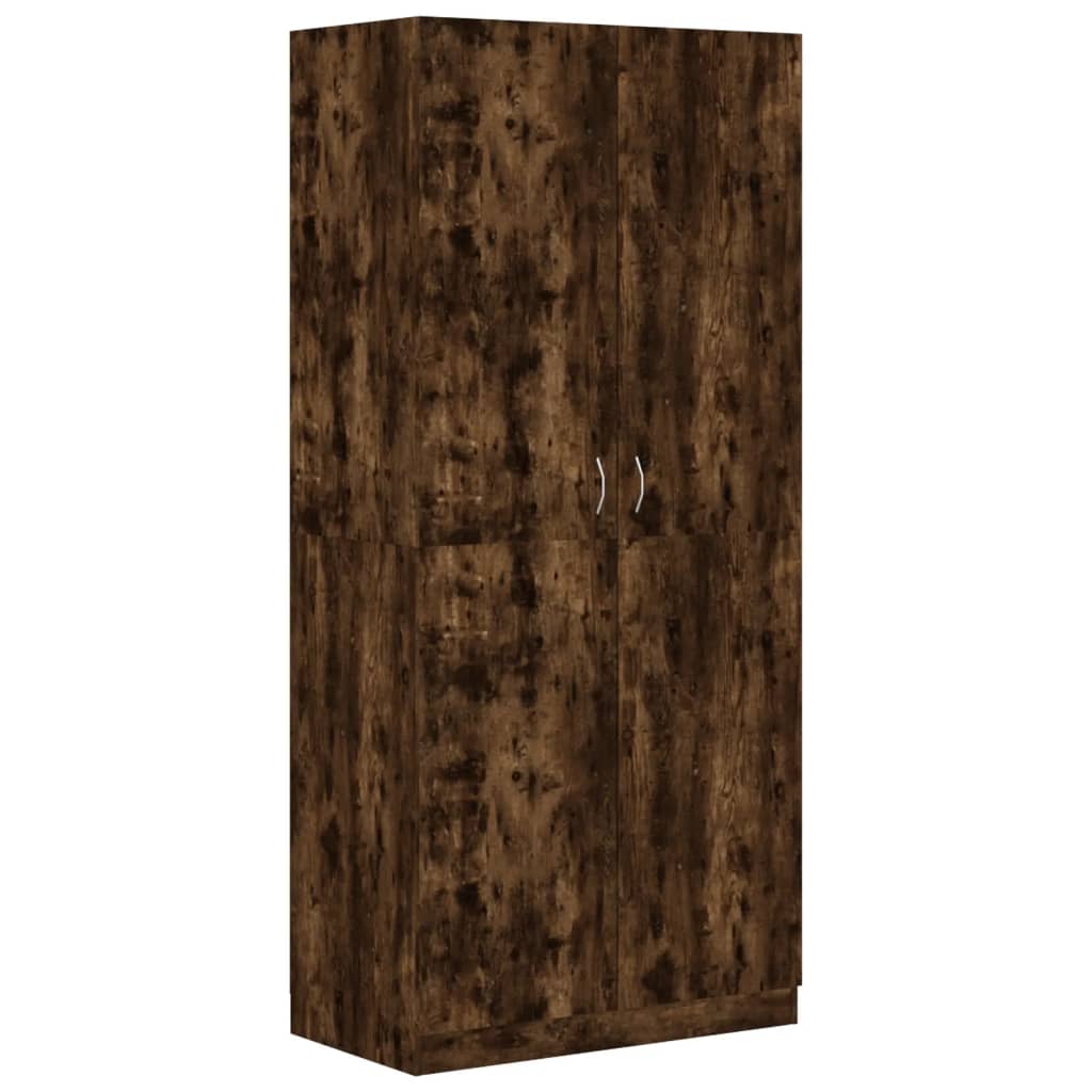Armadio Salvaspazio In Legno Rovere Fumo - 100x32,5x35 Cm Per Esterno/Interno - Foto 8