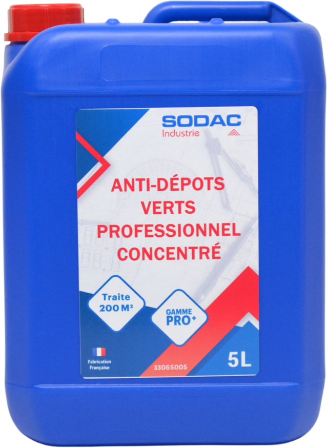 Anti-dépots Verts Professionnel Concentré 5L (=200m2)