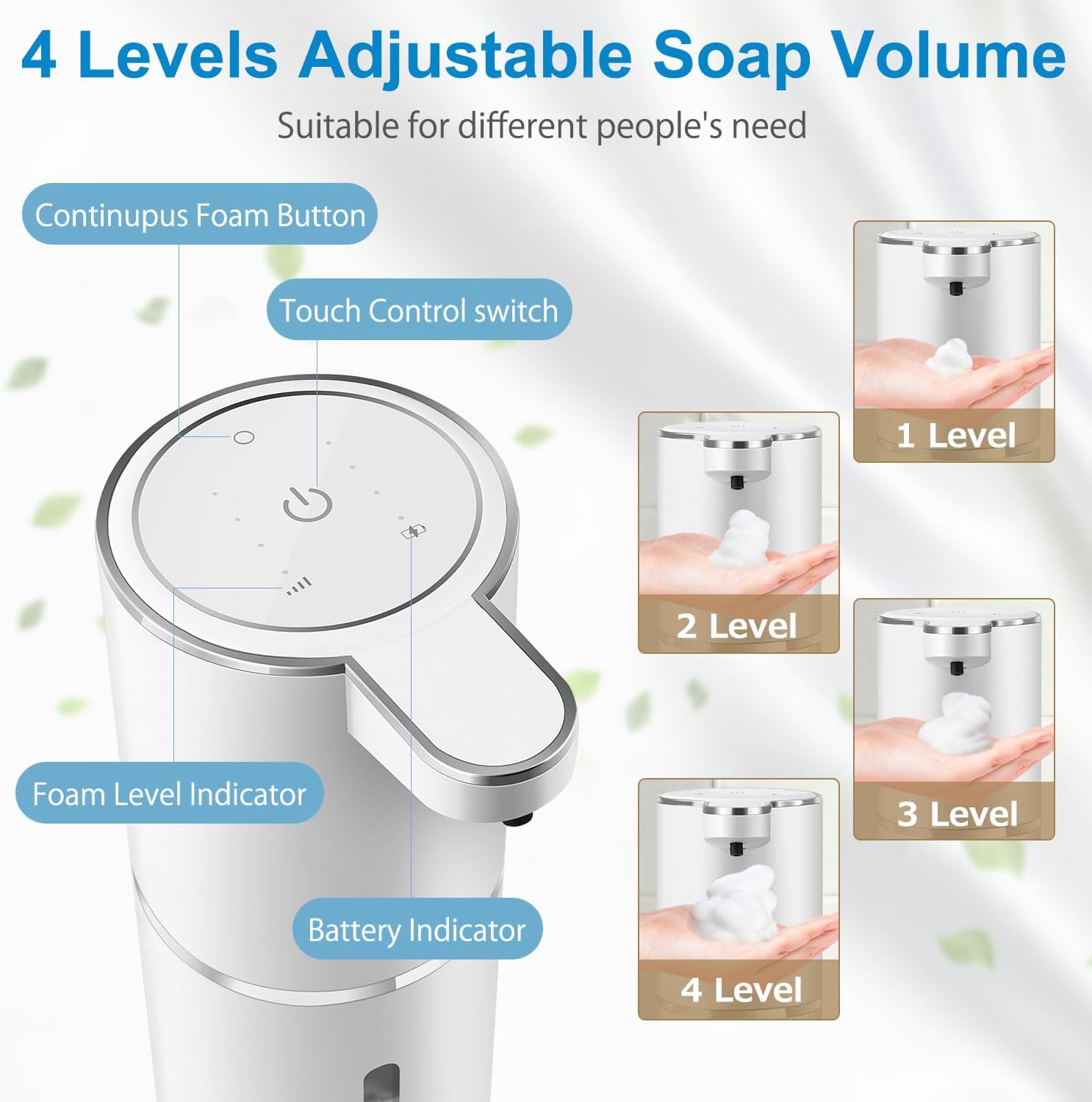 Lavage mains automatique à sapon liquide, gel antibactérien, chargeur ...