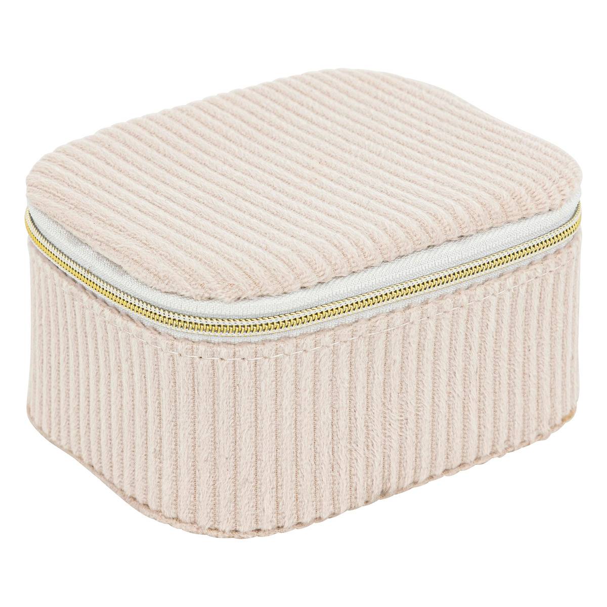 Boîte à bijoux Enya velours beige L11cm - Atmosphera Créateur d'intérieur - 2