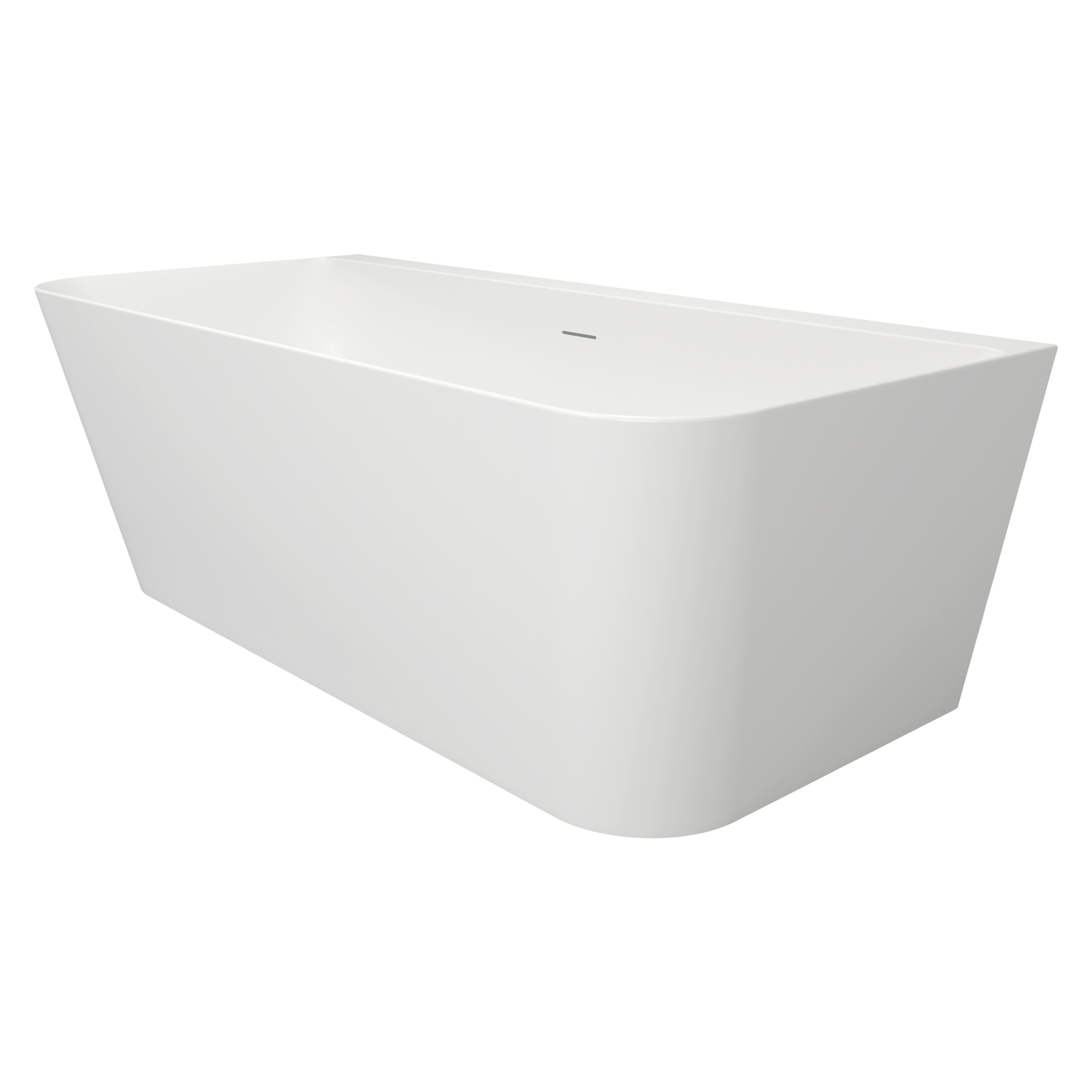 METROPOLE, Bañera semi-exenta SERENO blanco - 170x80cm - 5