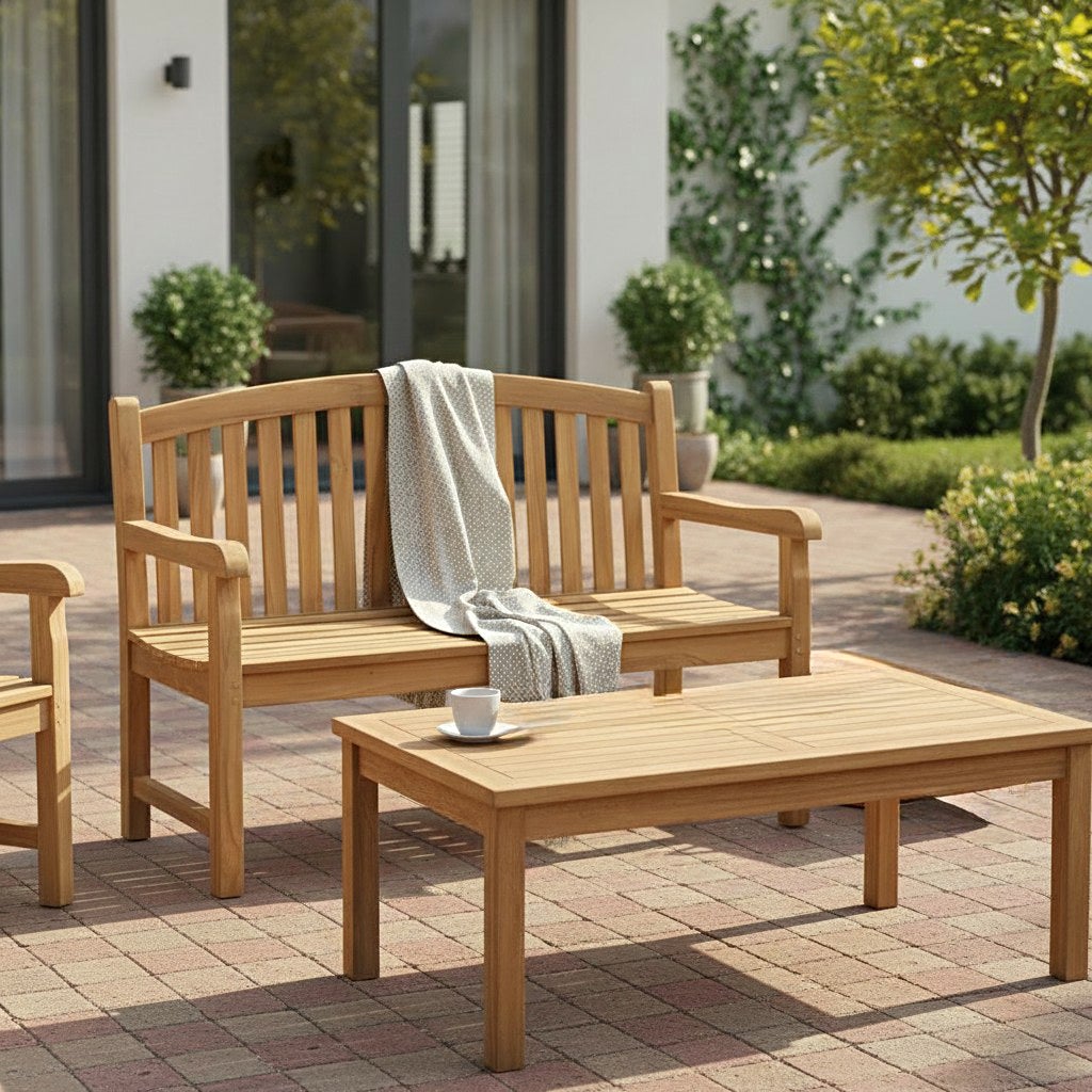 Banc en teck massif Oxford 130 cm - 4
