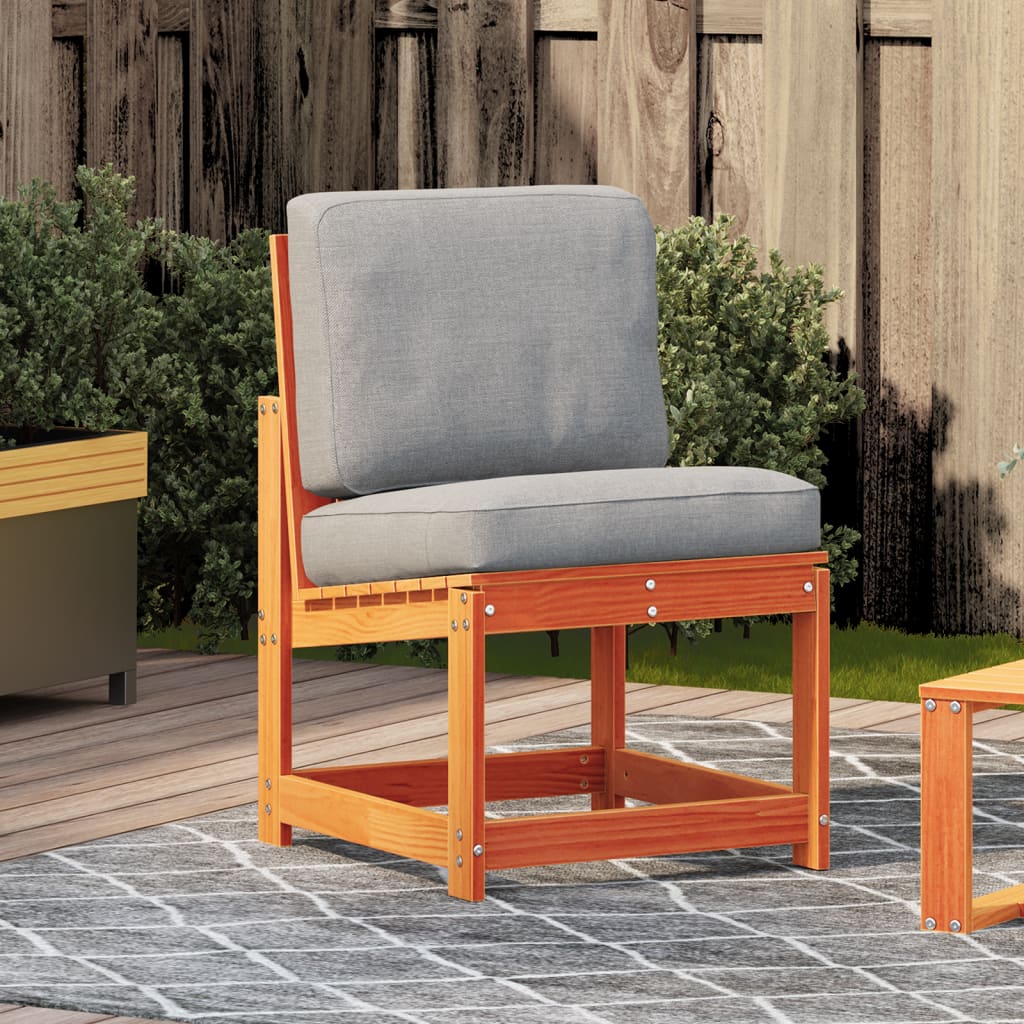 Chaise de jardin sans coussin en Bois Marron - 3
