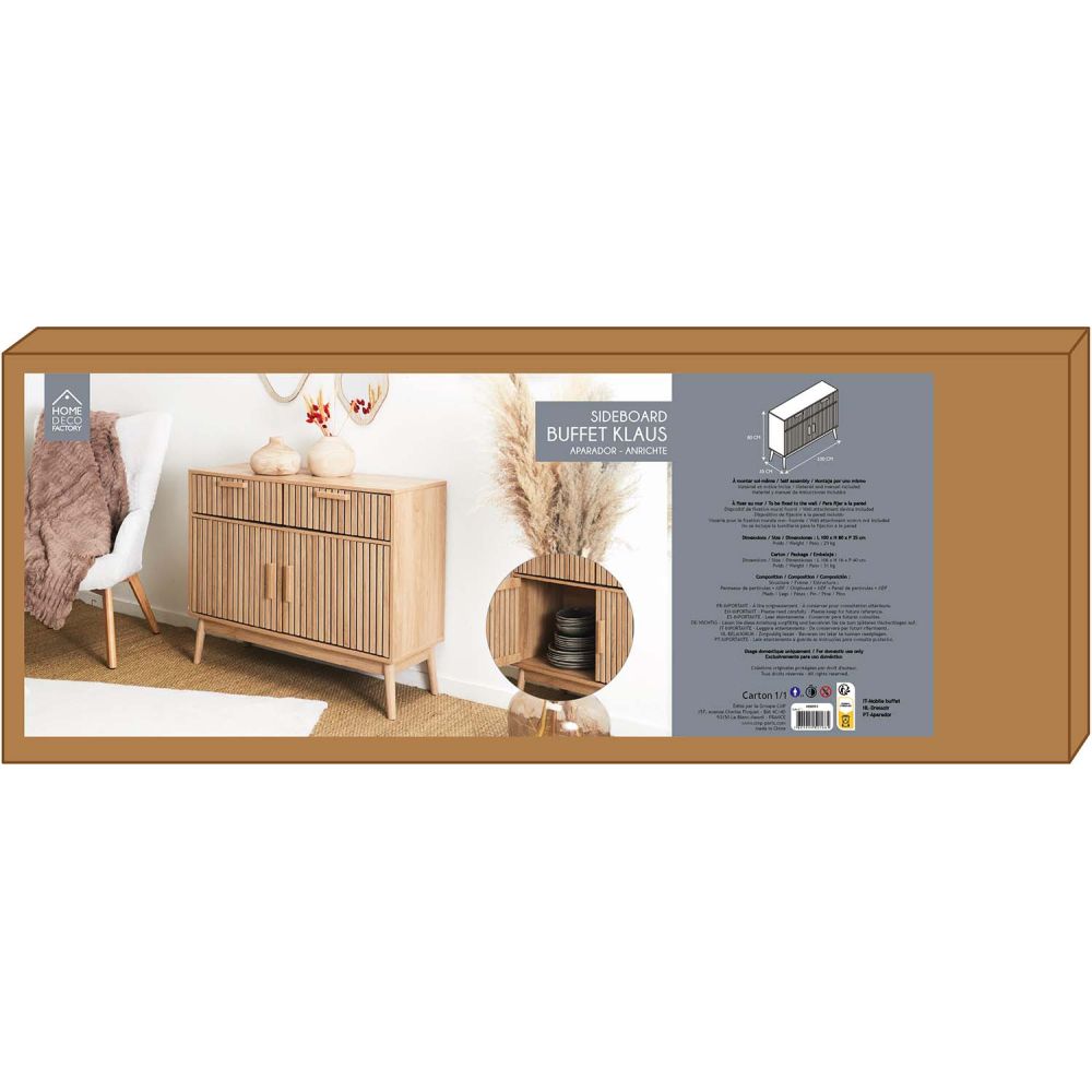 Buffet - Home Deco Factory - Klaus - Design - Bois - Marron - 5