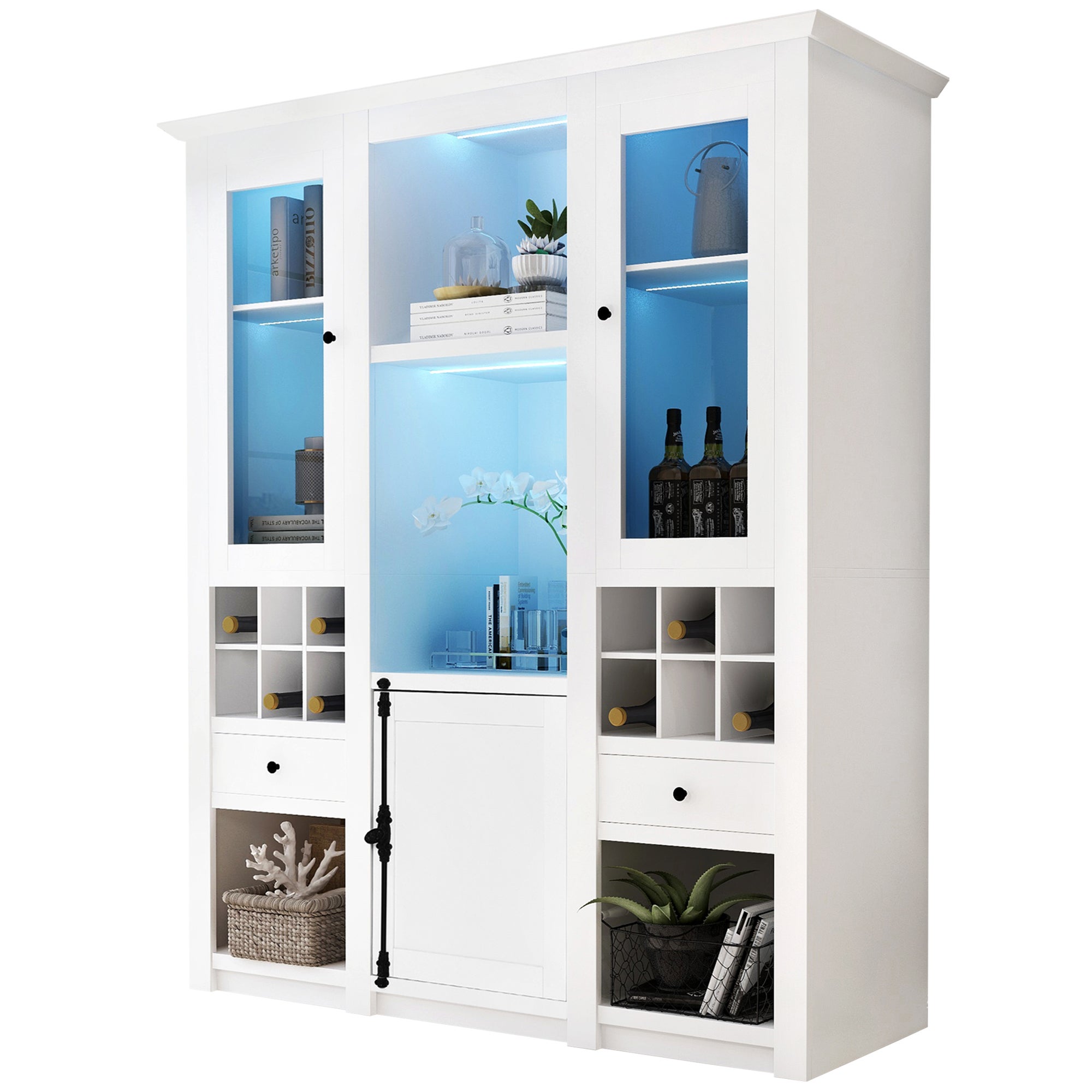 Vitrine avec 7 couleurs éclairage LED vitrine présentoir - 9