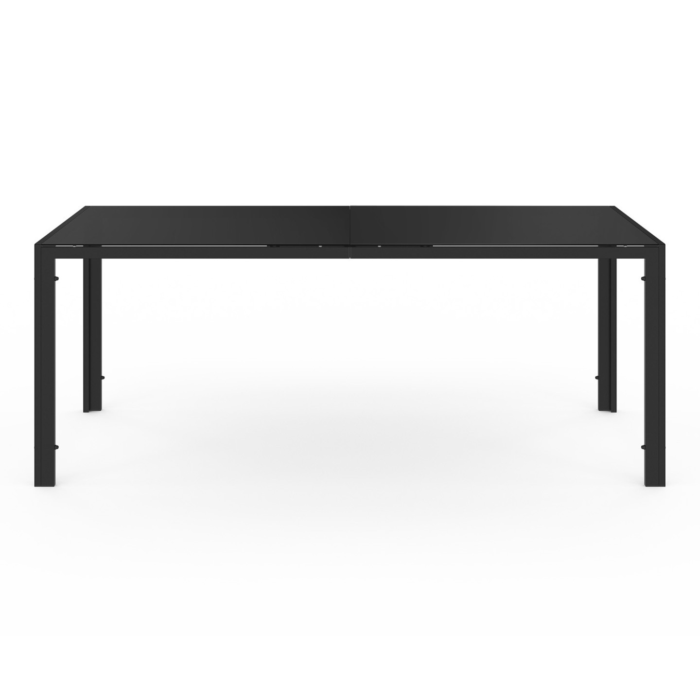 Salon de jardin MADRID table 190 CM et 8 chaises empilables noires - 3