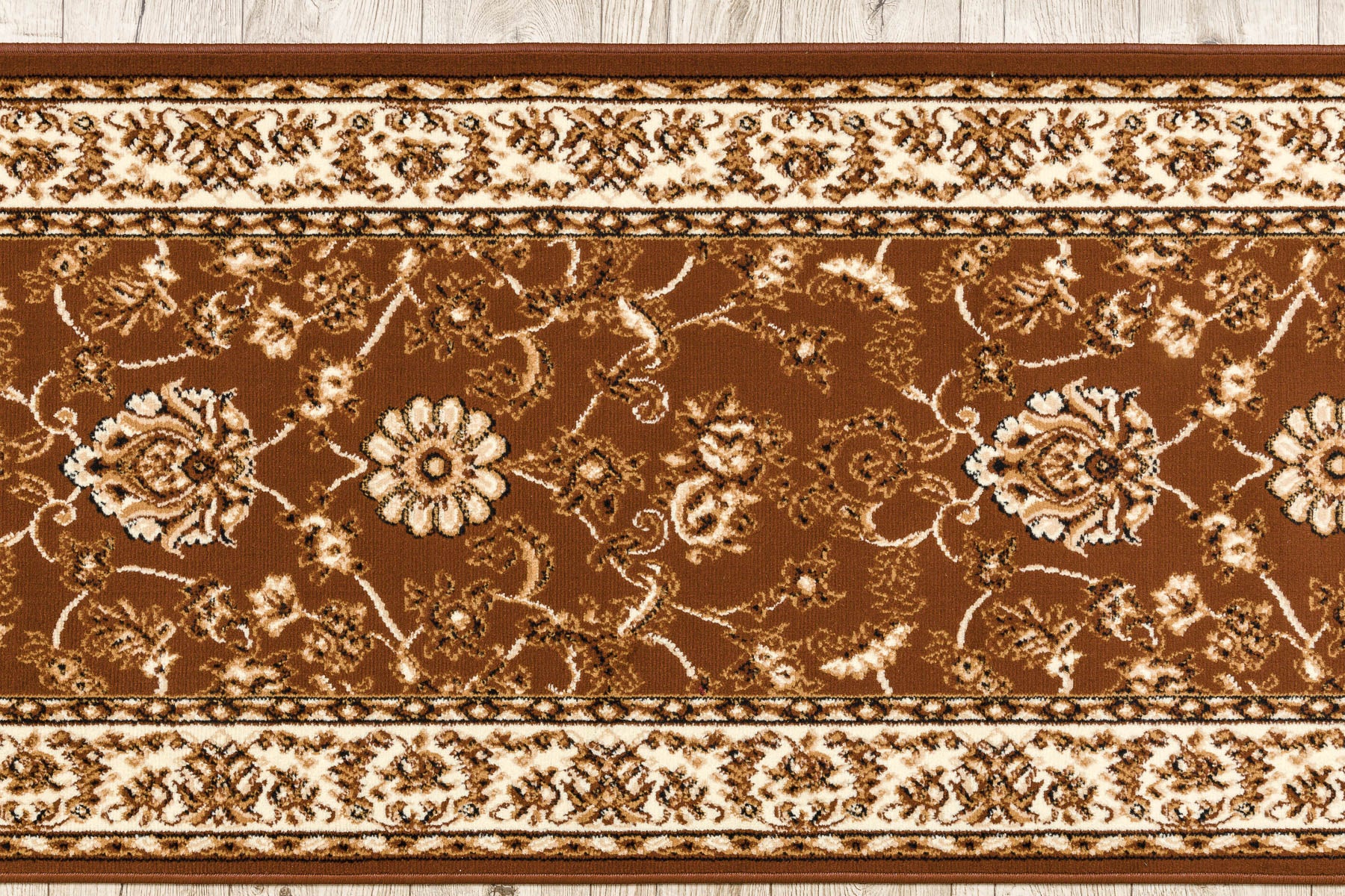 TAPIS DE COULOIR BCF MORAD Klasyk classique marron 120 cm 120x580 cm - 4