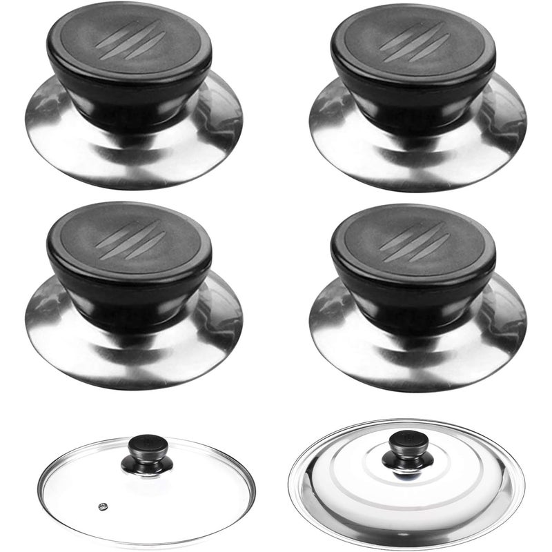 Gałka do pokrywy, 4 sztuki uchwytów do pokrywy garnka, pokrywki do gałki do pokrywy garnka, uchwyt do pokrywy garnka, odpowiedni do czajników i pateln