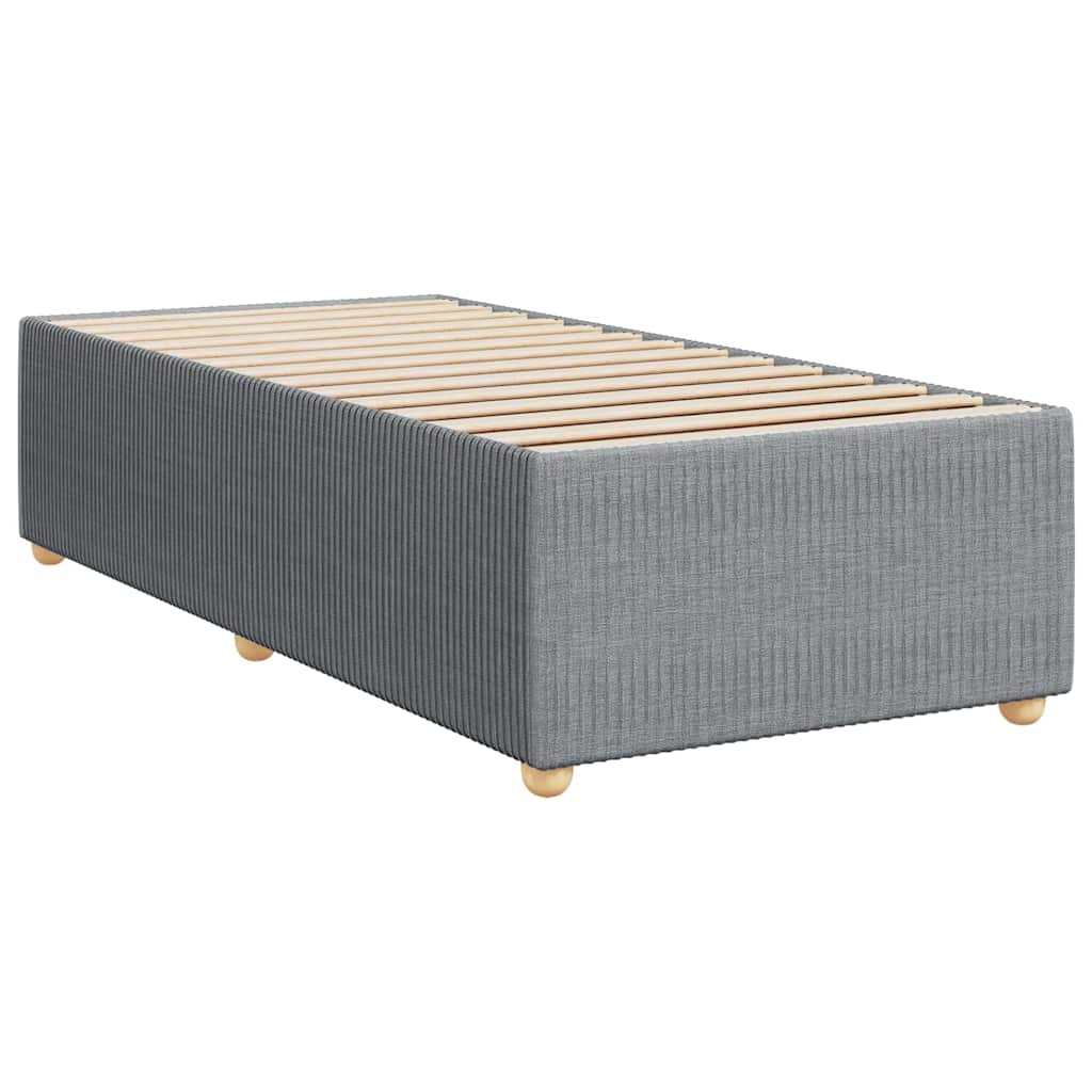 Cadre de lit sans matelas, en tissu, gris clair, pour la chambre, 100 × 200 cm - 3