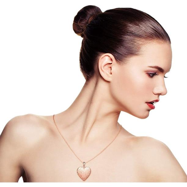 Collana Con Ciondolo Cuore Zirconato Acciaio Inossidabile Regalo - Foto 8