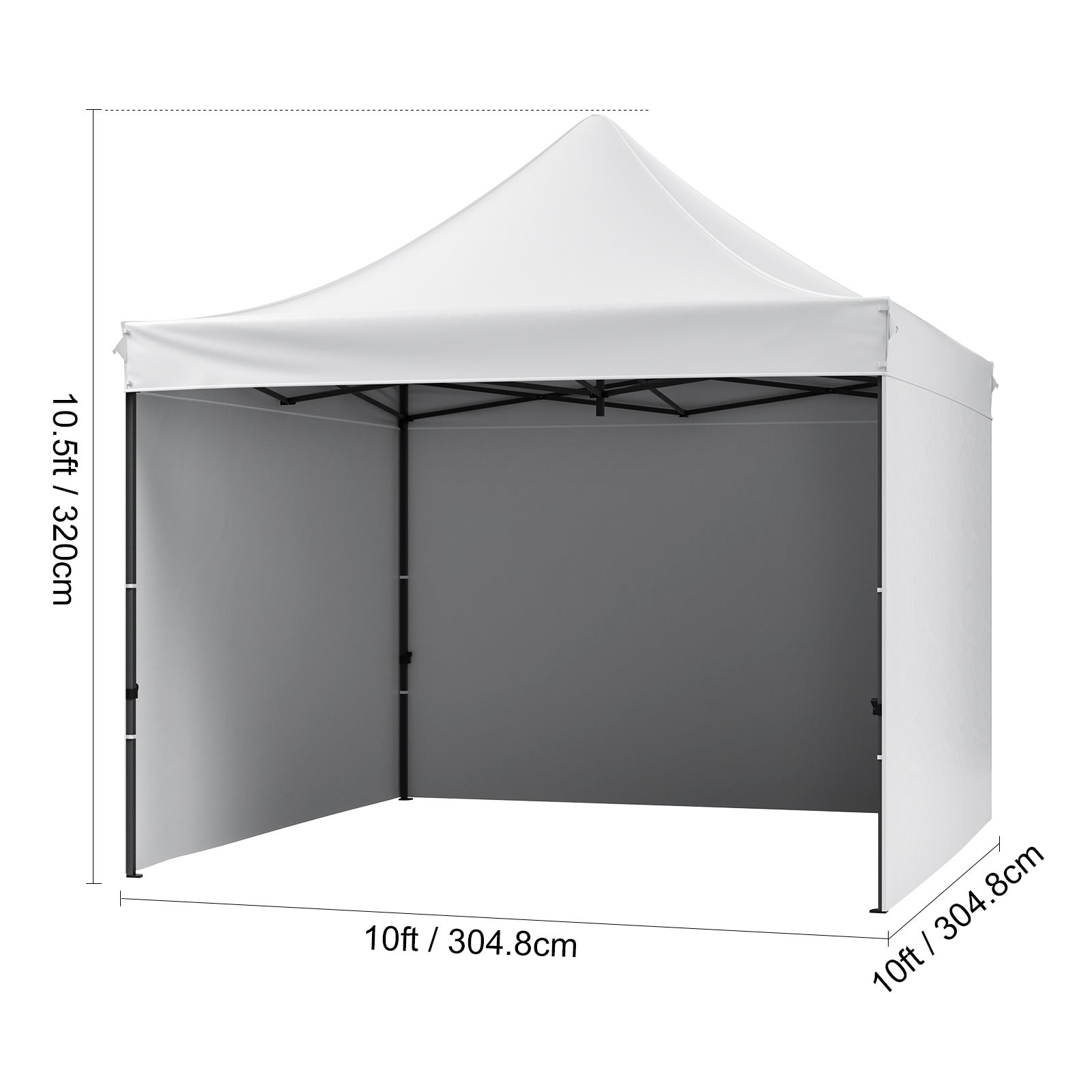 Tendalino pop-up,gazebo portatile SucceBuy 10x10ft con borsa con ruote,pareti laterali rimovibili,resistente ai raggi UV e impermeabile - 2