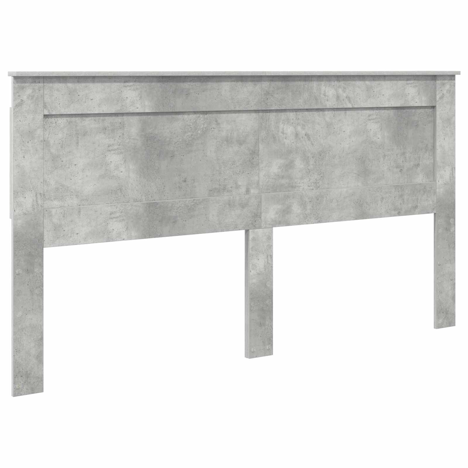 Cadre de lit gris béton 200 x 200 cm panneau de bois - 7