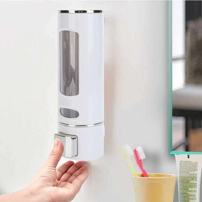 Dispenser Sapone Da Parete - 2 Pezzi Da 450ml, Adesivo Senza Fori - Foto 7